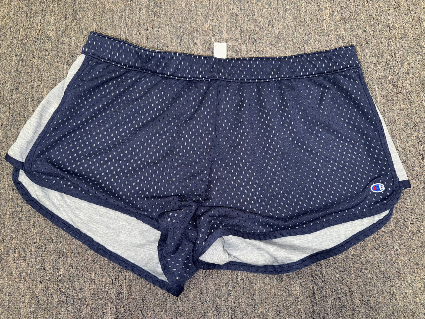 Champion (Large) Women's Navy Blue Mesh Activewear Shorts
