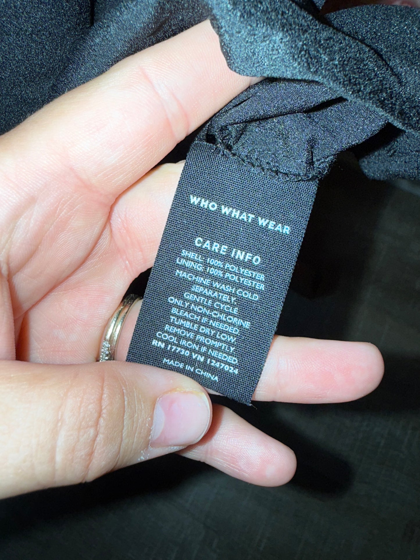 Who What Wear Black Sheer Loose Fit Spaghetti Strap Dress