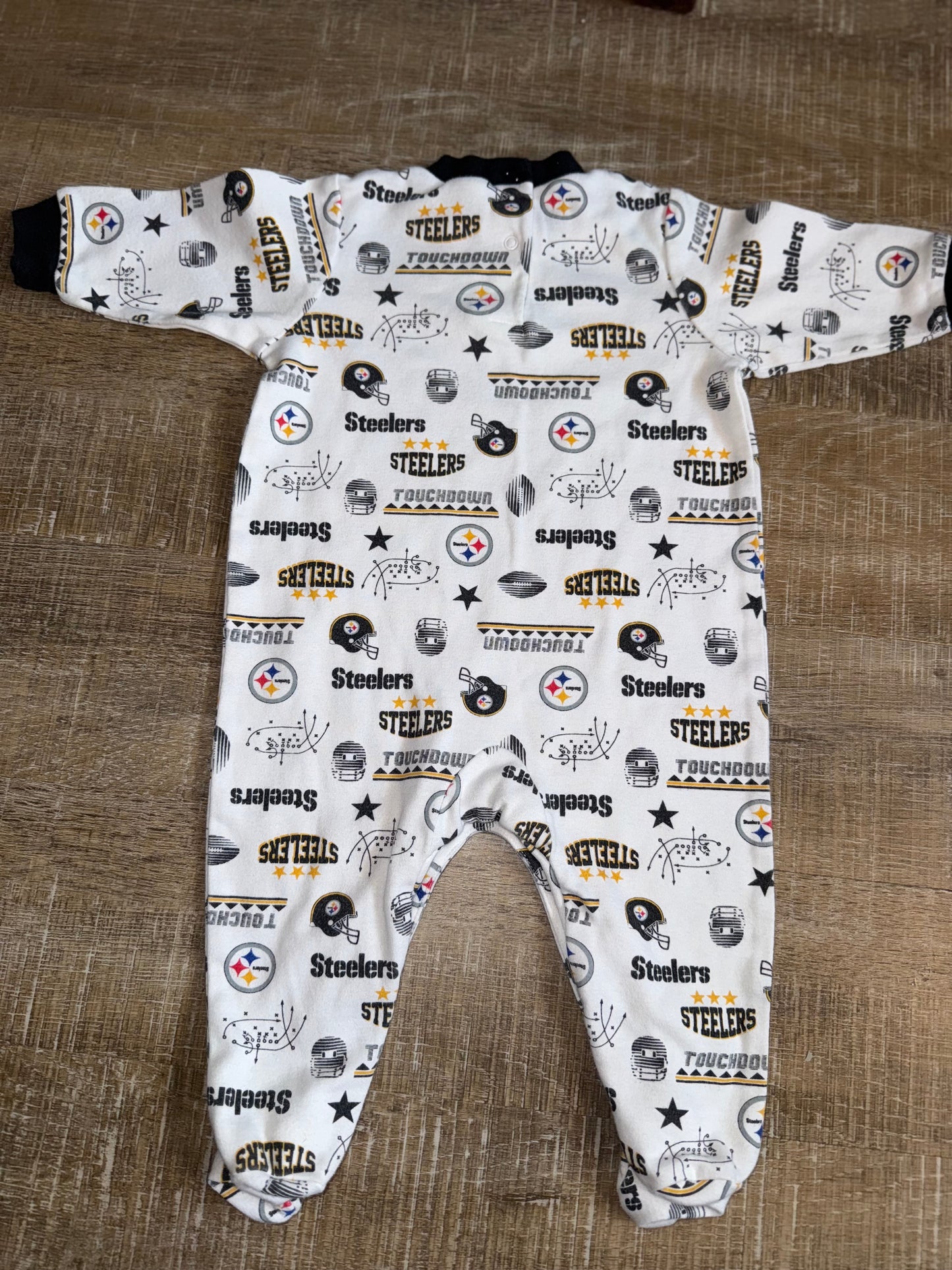 NFL (3-6 Months) Steelers Themed Sleepwear Onesie