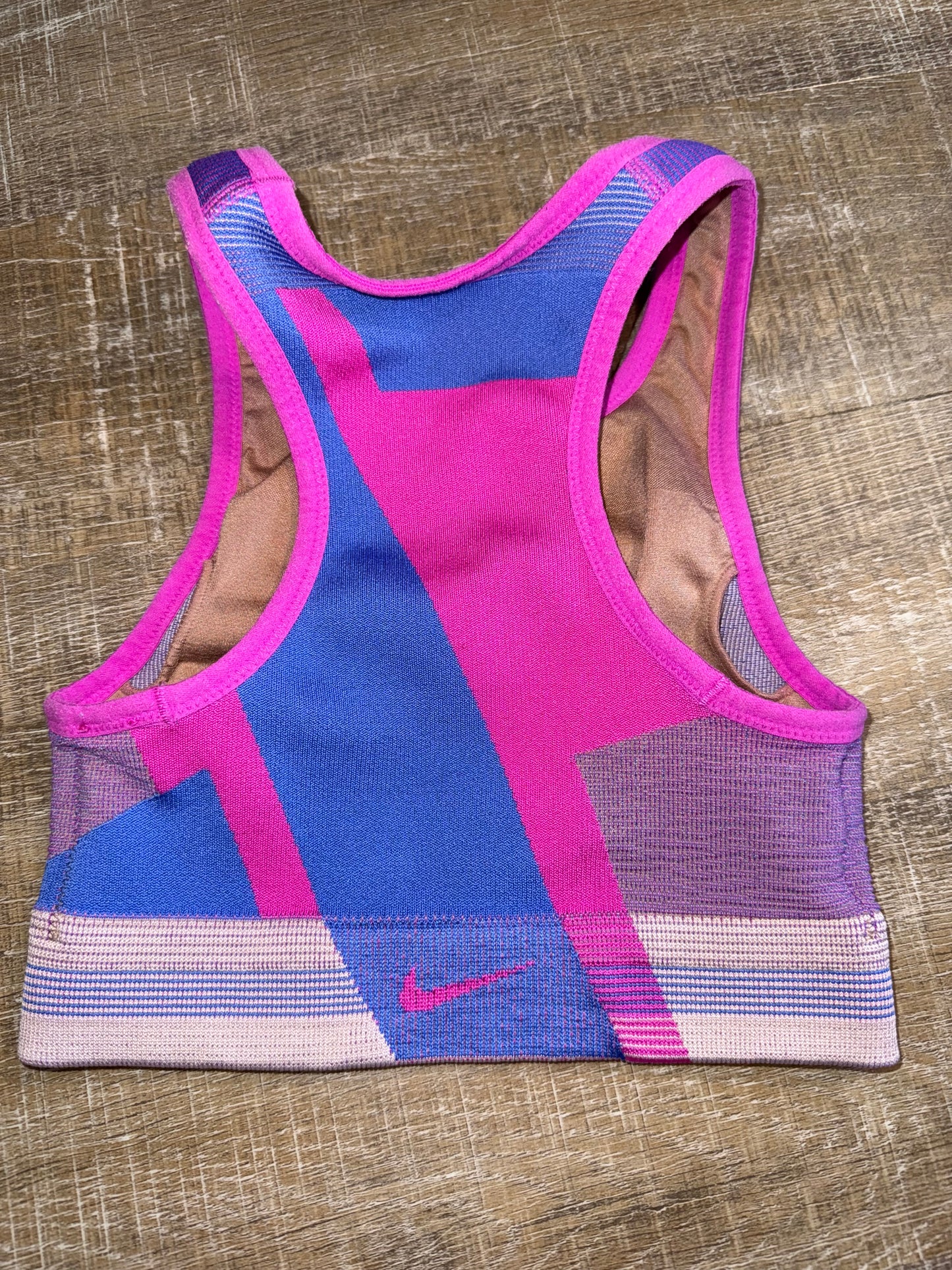 Nike (XS) Pink//Purple Colorblock Dri-Fit Sports Bra