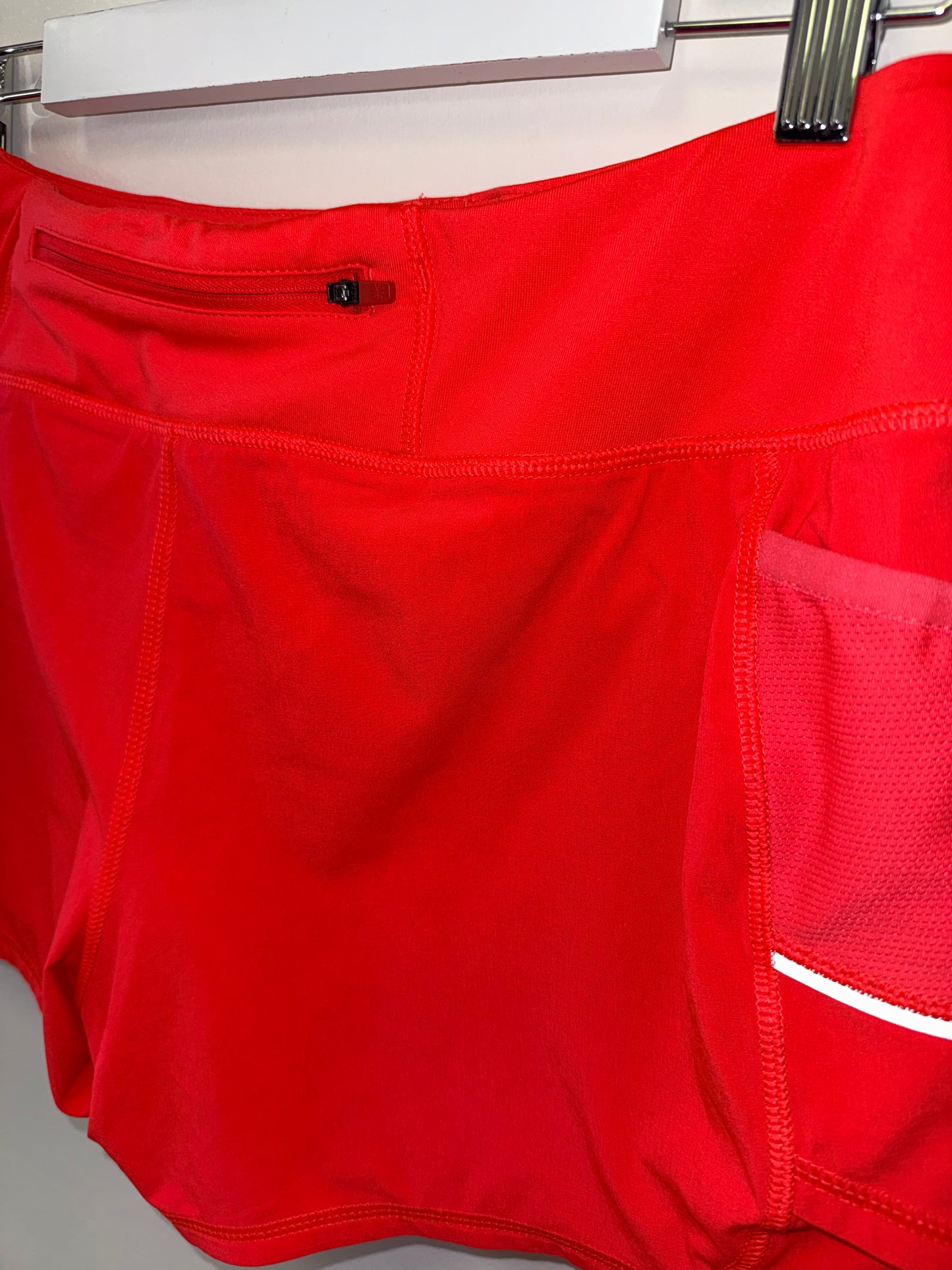 Athleta (Large) Orange Sporty Shorts with Reflective Details