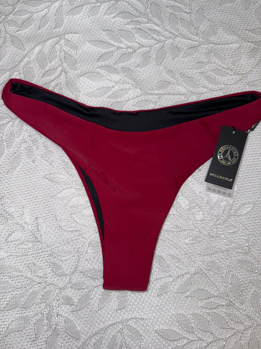 NWT Relleciga (Small) Brand New Maroon Bikini Swim Bottoms