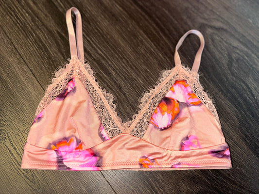 auden (XS) Pink Floral Lightweight Bra