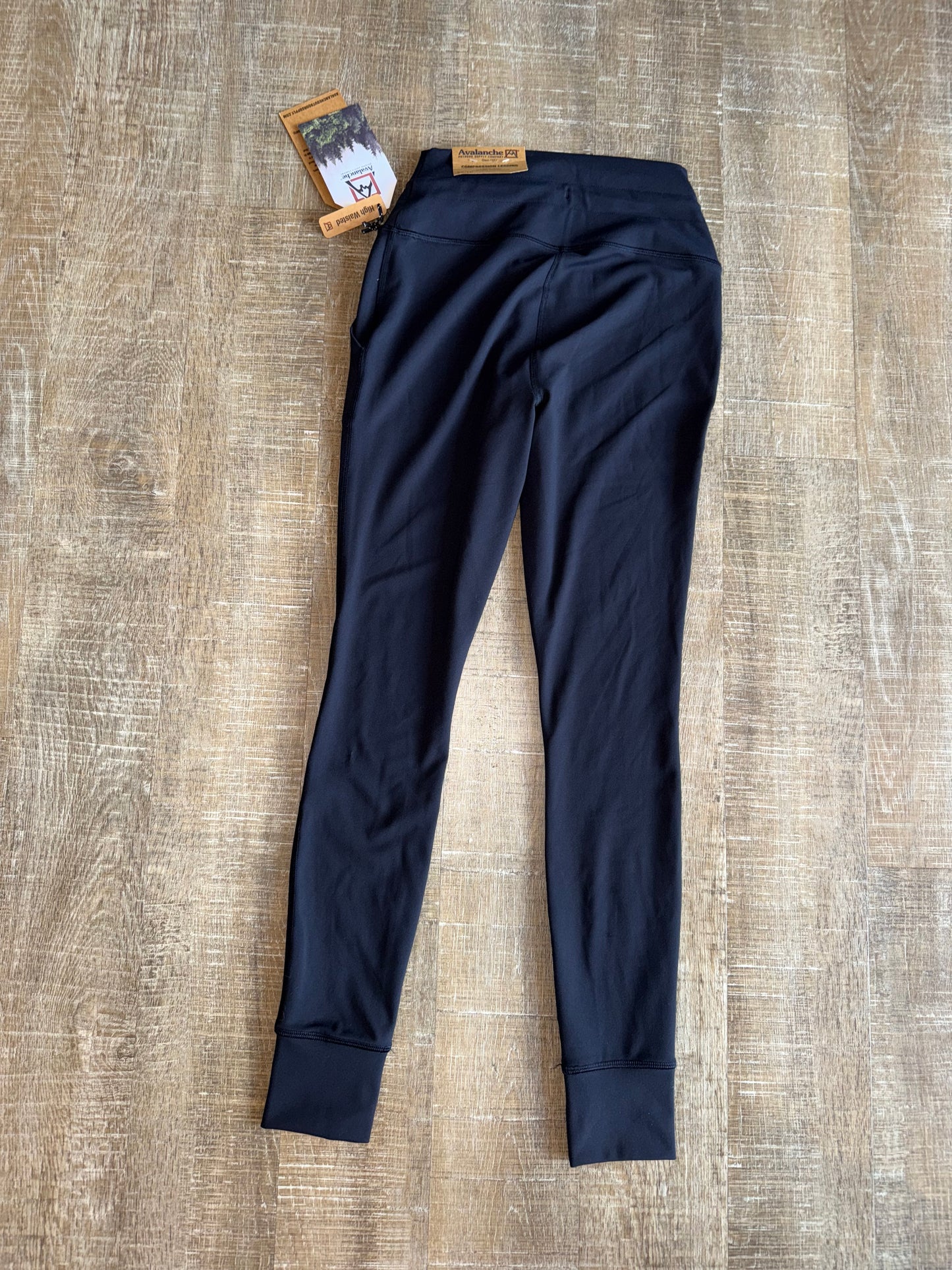 NWT Avalanche (XS) Brand New Black Comfort & Compression High Rise Leggings