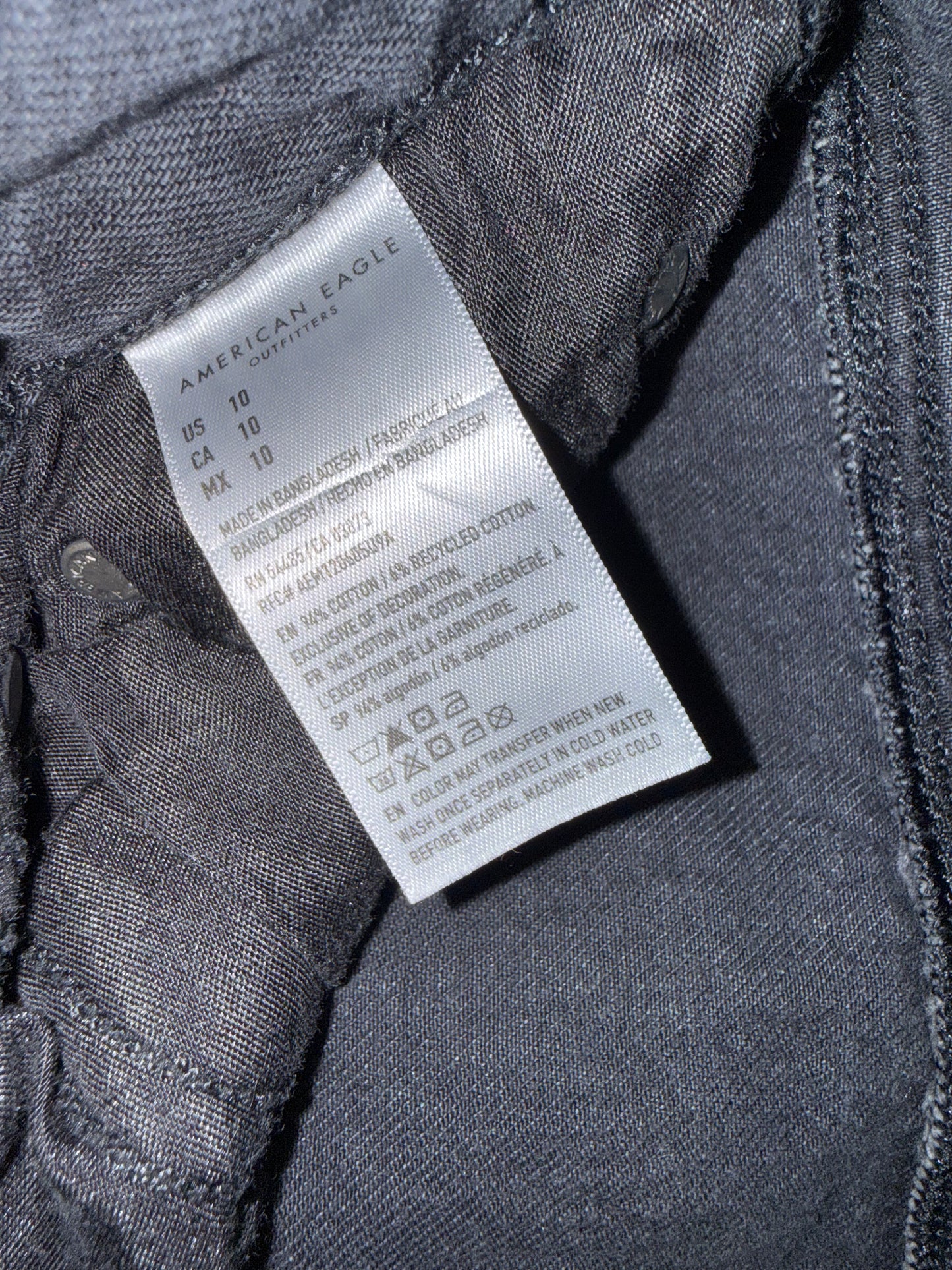 American Eagle (10) Black 90's High Rise Maxi Jean Skirt