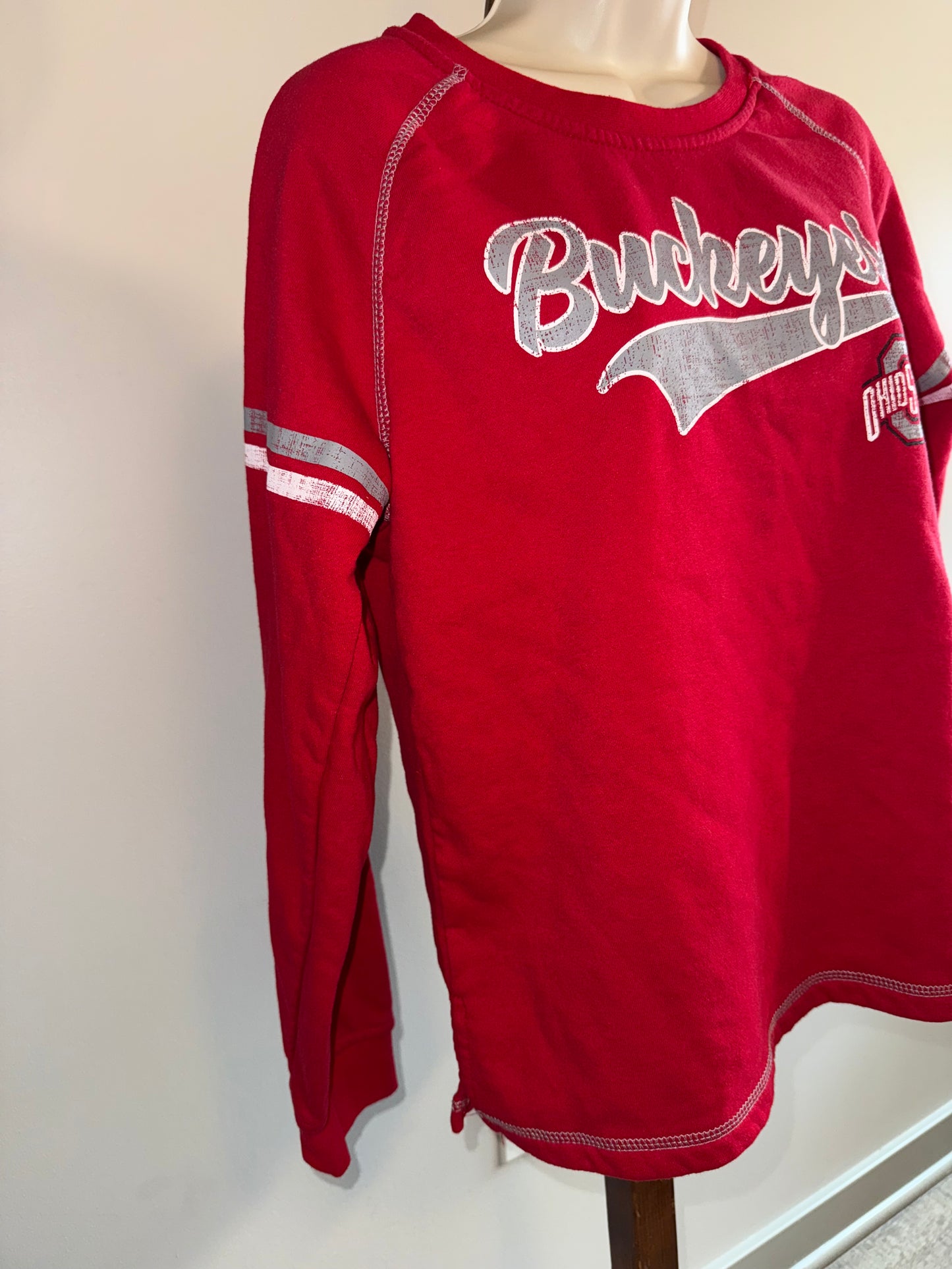 Colosseum (Large) Red Buckeyes Ohio State Crewneck Sweatshirt