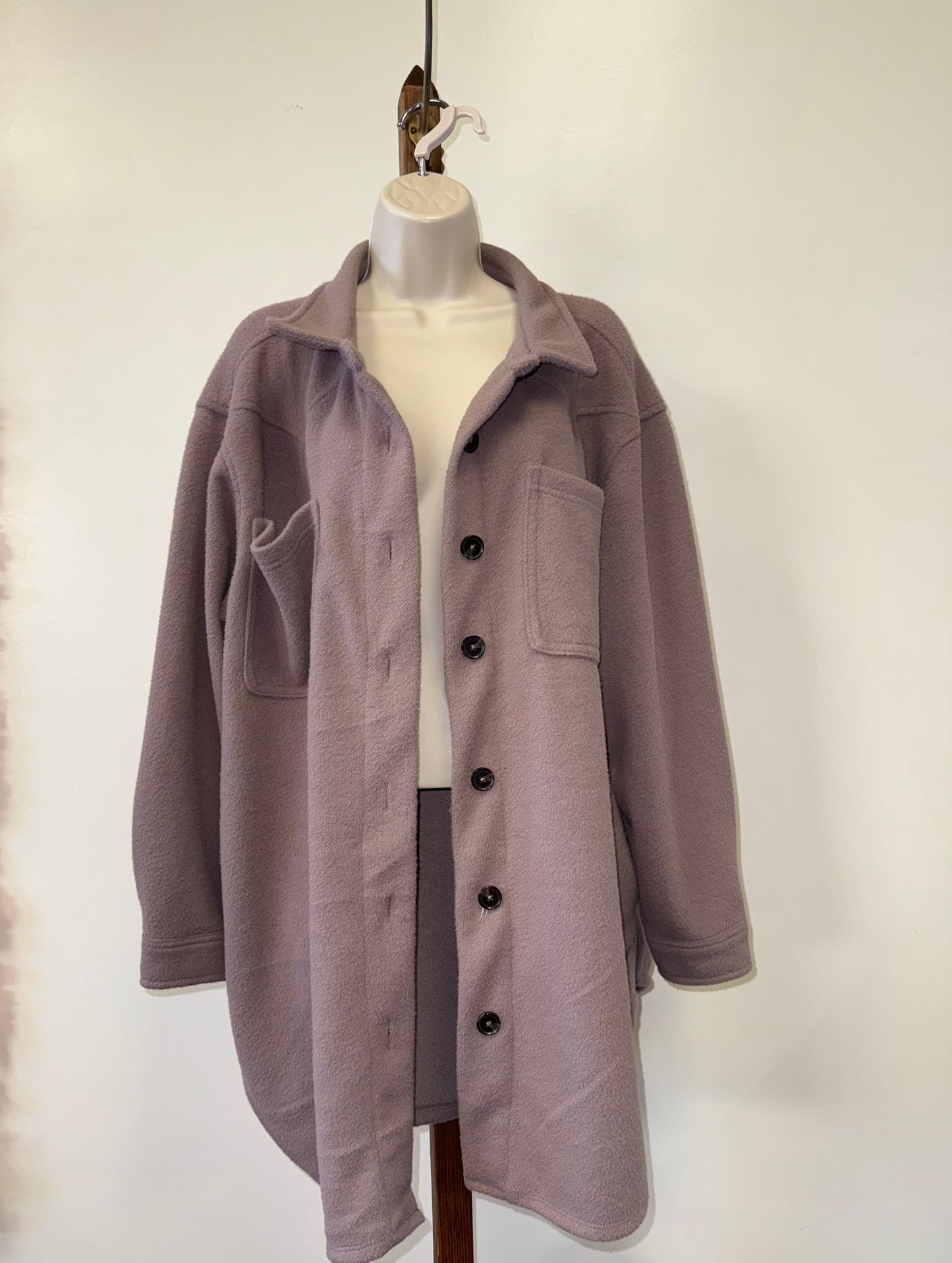 Maurices (XL) Purple Button Up Shacket