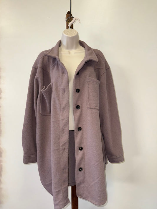 Maurices (XL) Purple Button Up Shacket