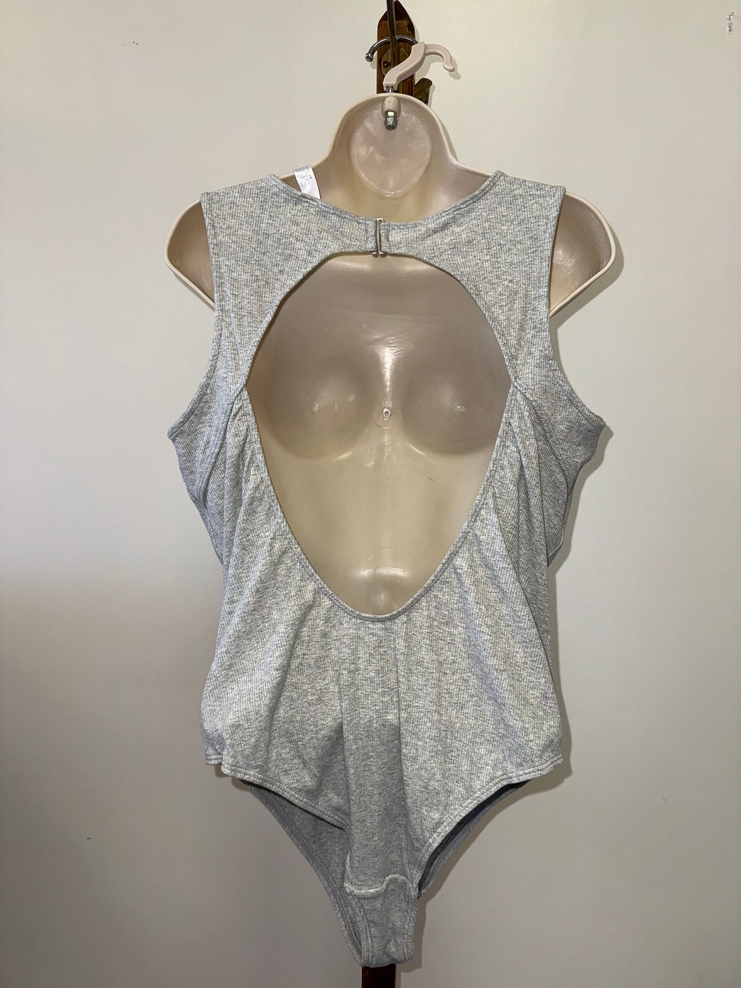 NWT Cacique (22/24) Brand New Grey Lightly Ribbed Sleepwear Bodysuit