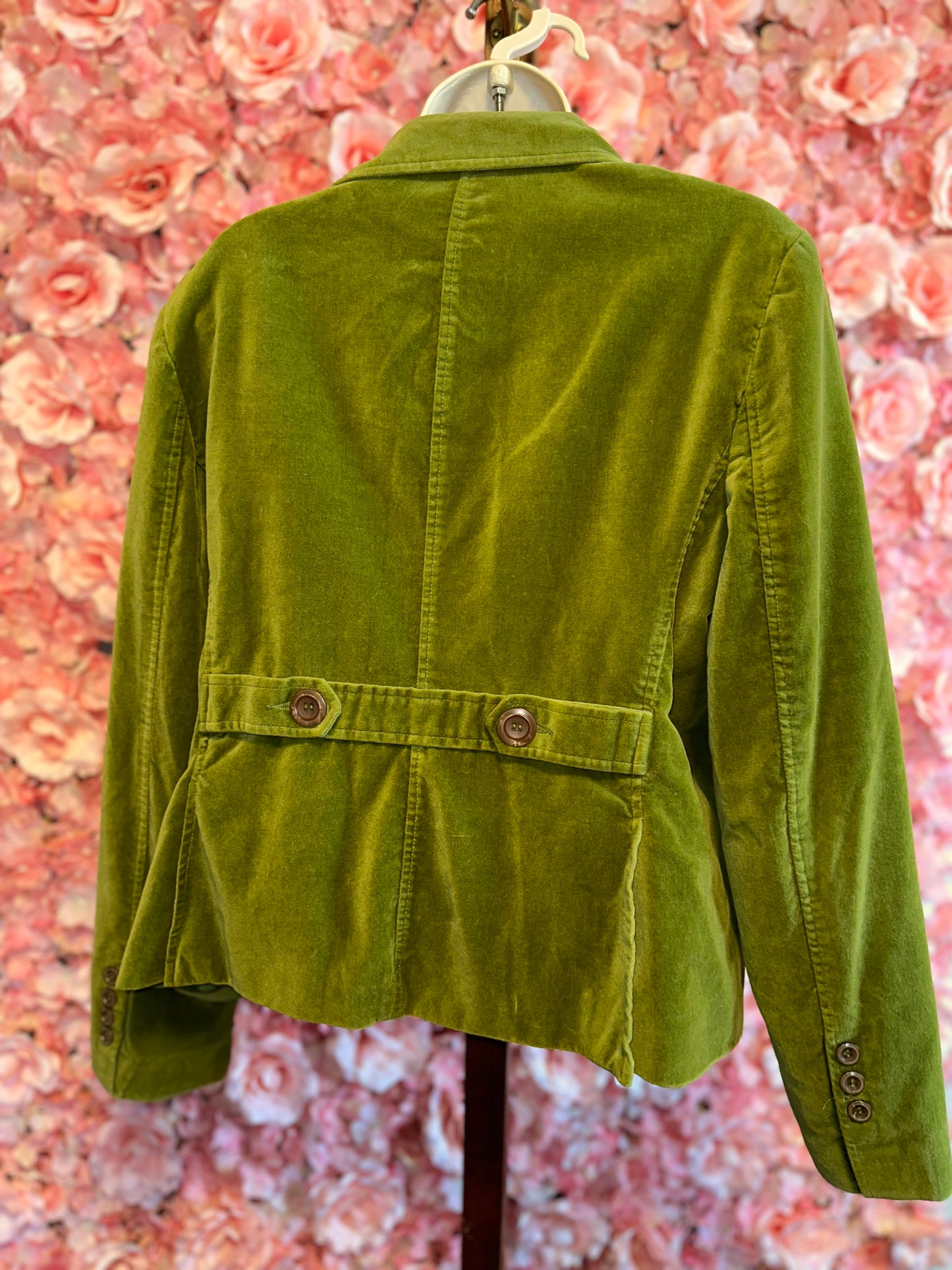 Studio 94 (XL) Bright Green Suede Buttoned Blazer Jacket