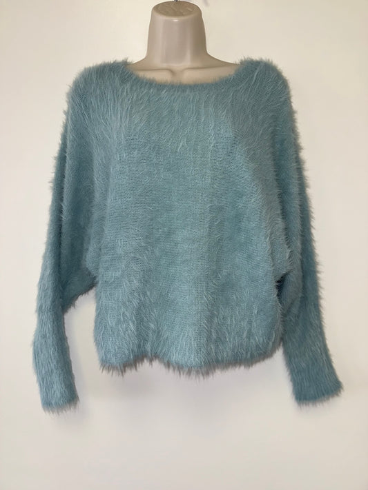 If It Were Me (Small) Blue Fuzzy Soft Sweater