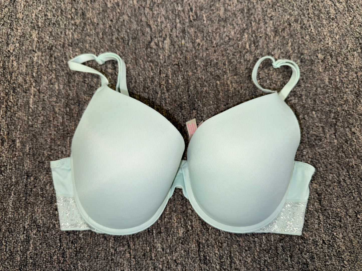PINK Victoria's Secret (32D) Blue Wear Everywhere Push Up Bra