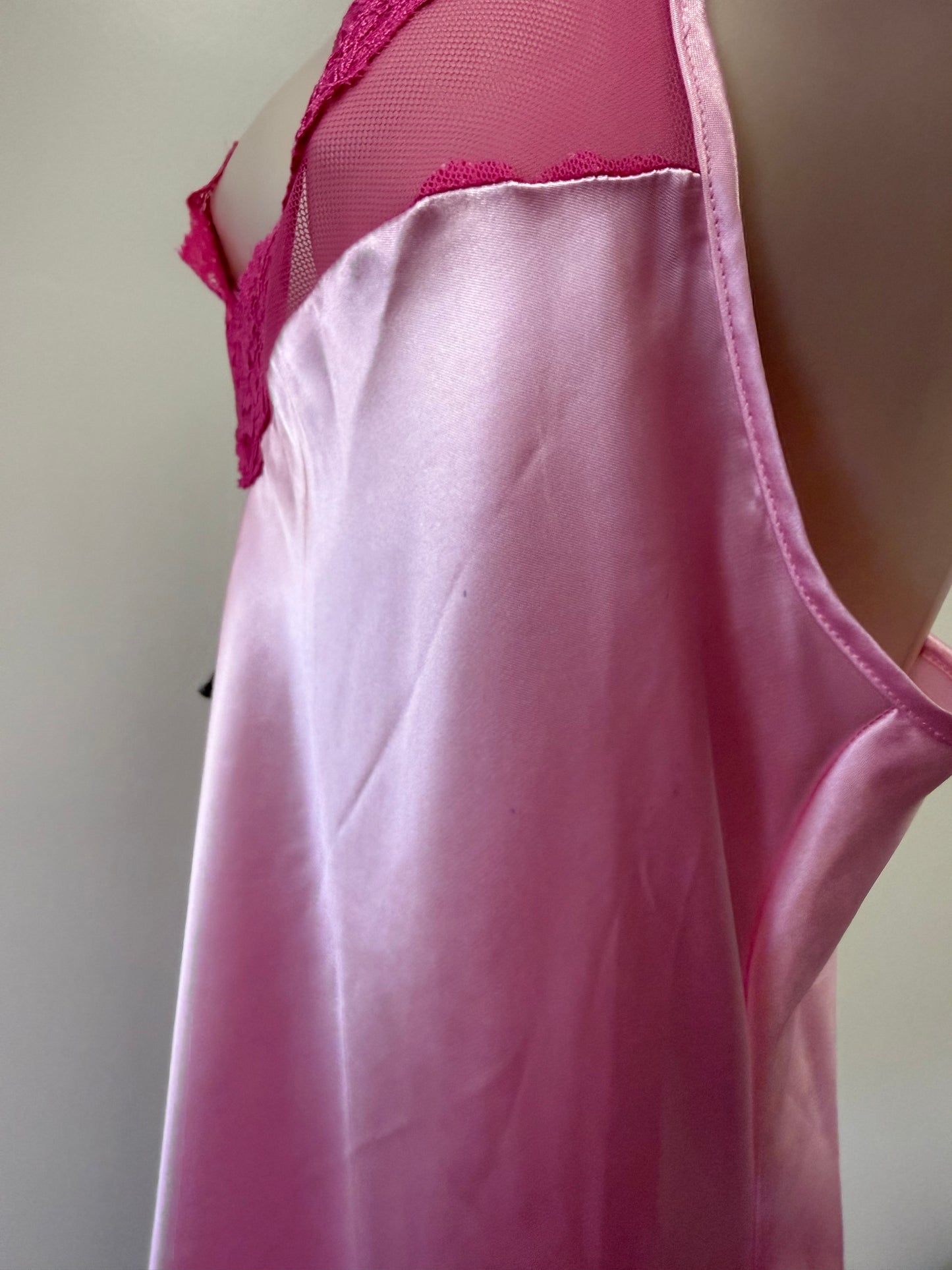 Lilac + London (Small) Pink Chemise Slip Dress
