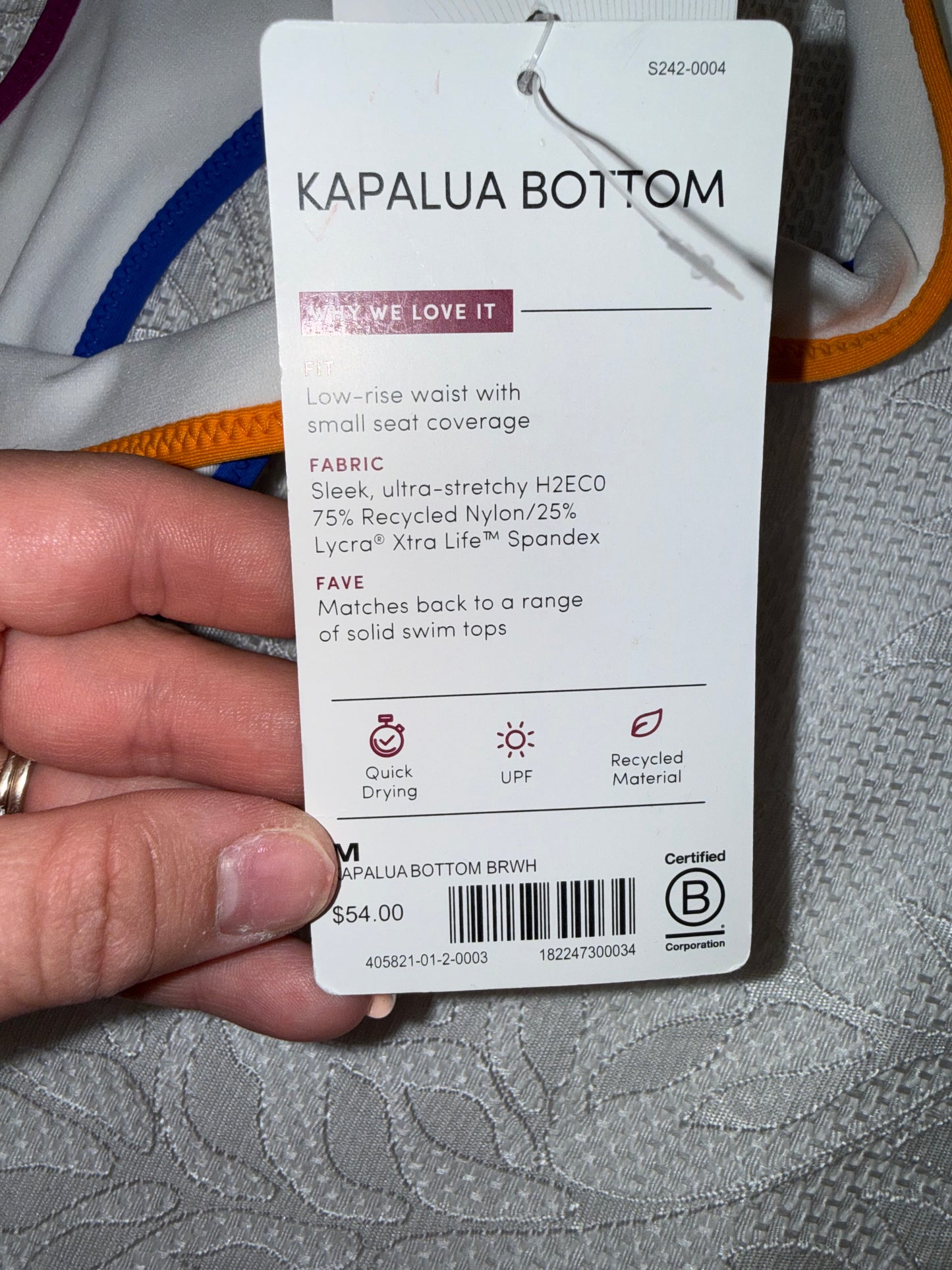 NWT Athleta (Medium) Brand New White Kapalua Swim Bottoms