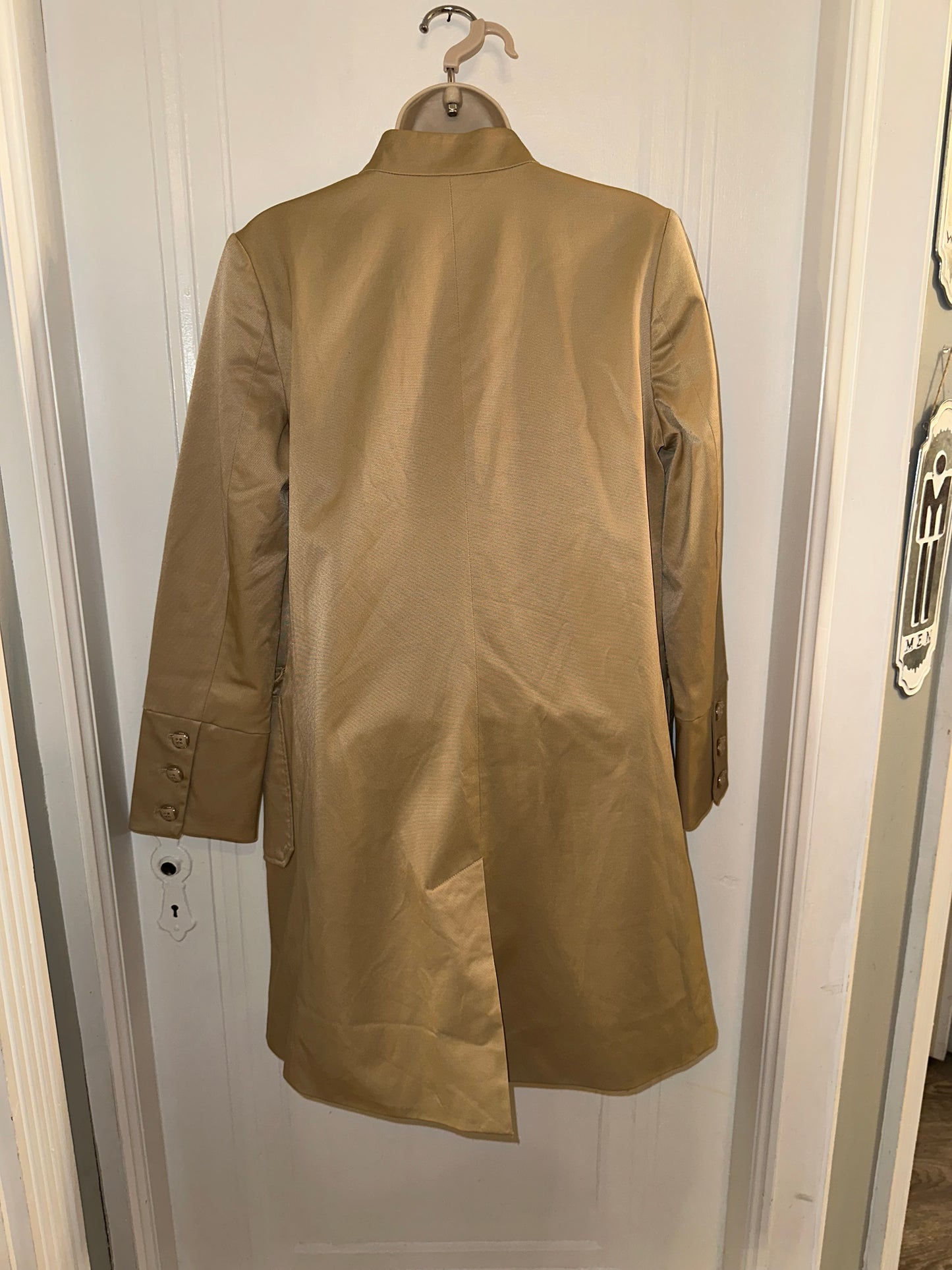 Dana Buchman (XS) Tan Button Up Trench Coat