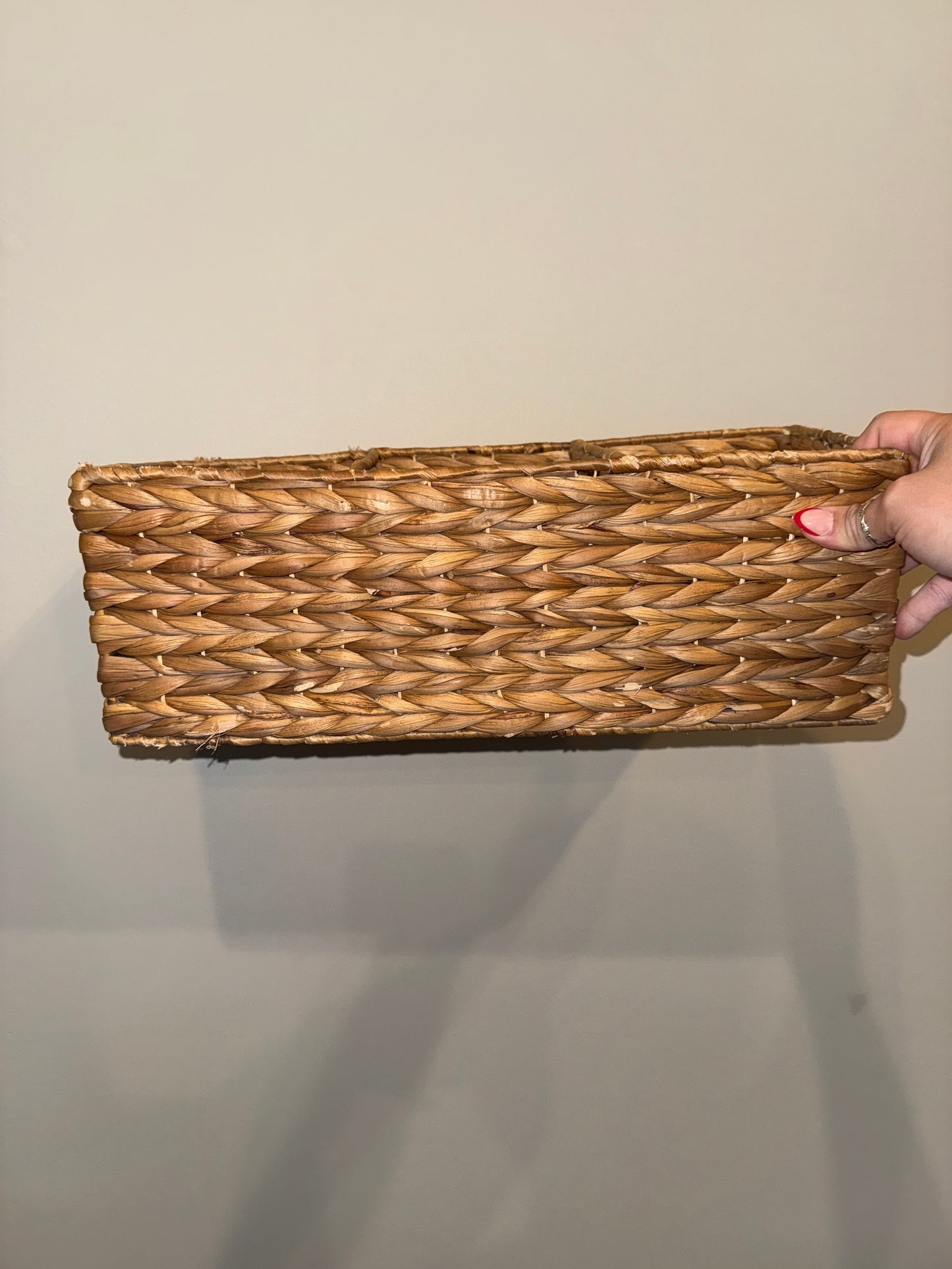 3 Compartment Wicker Storage Basket