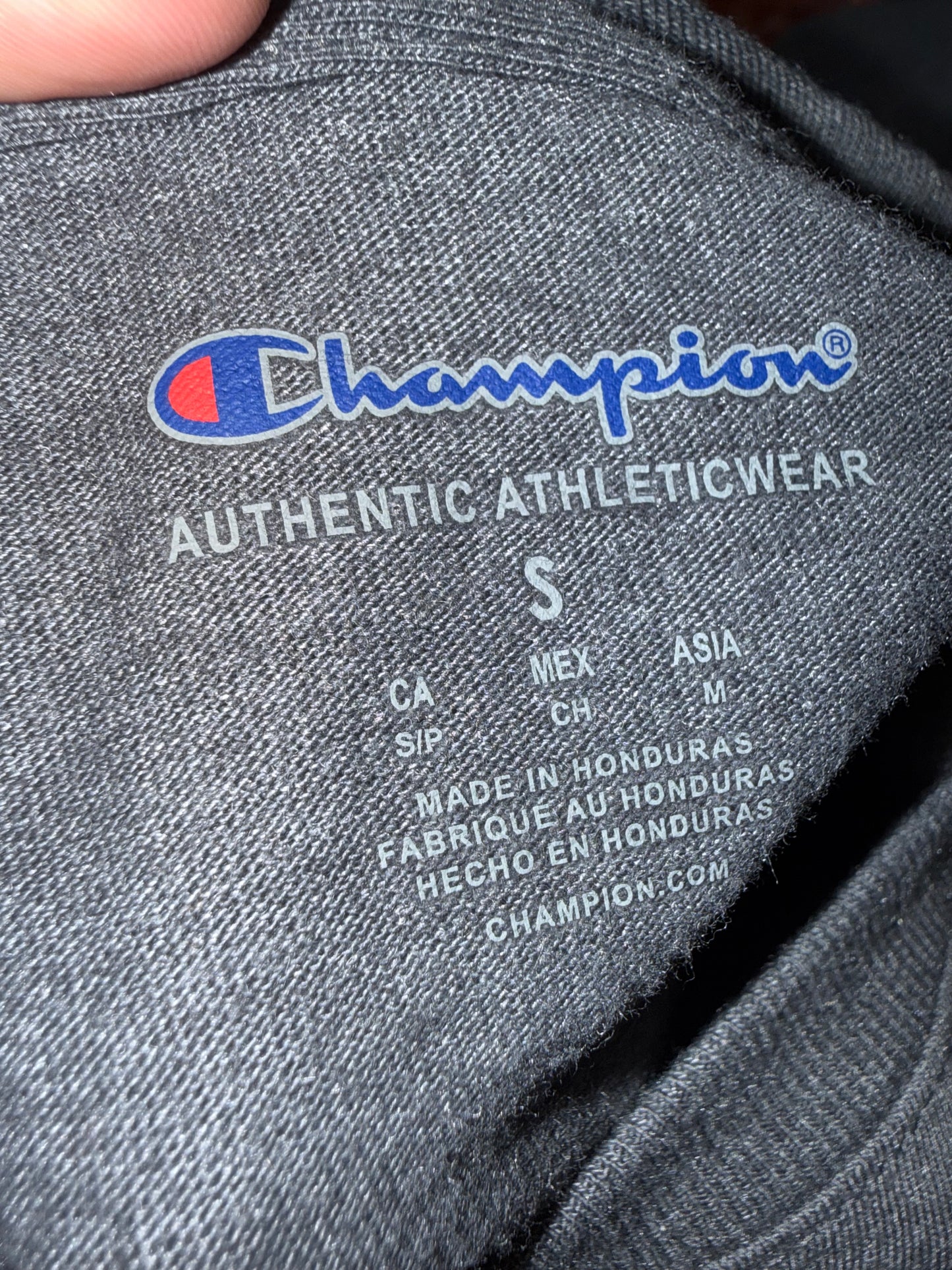 NWT Champion (Small) Brand New Grey Long Sleeve Cheetah Print Heart ‘Mustang’ Top