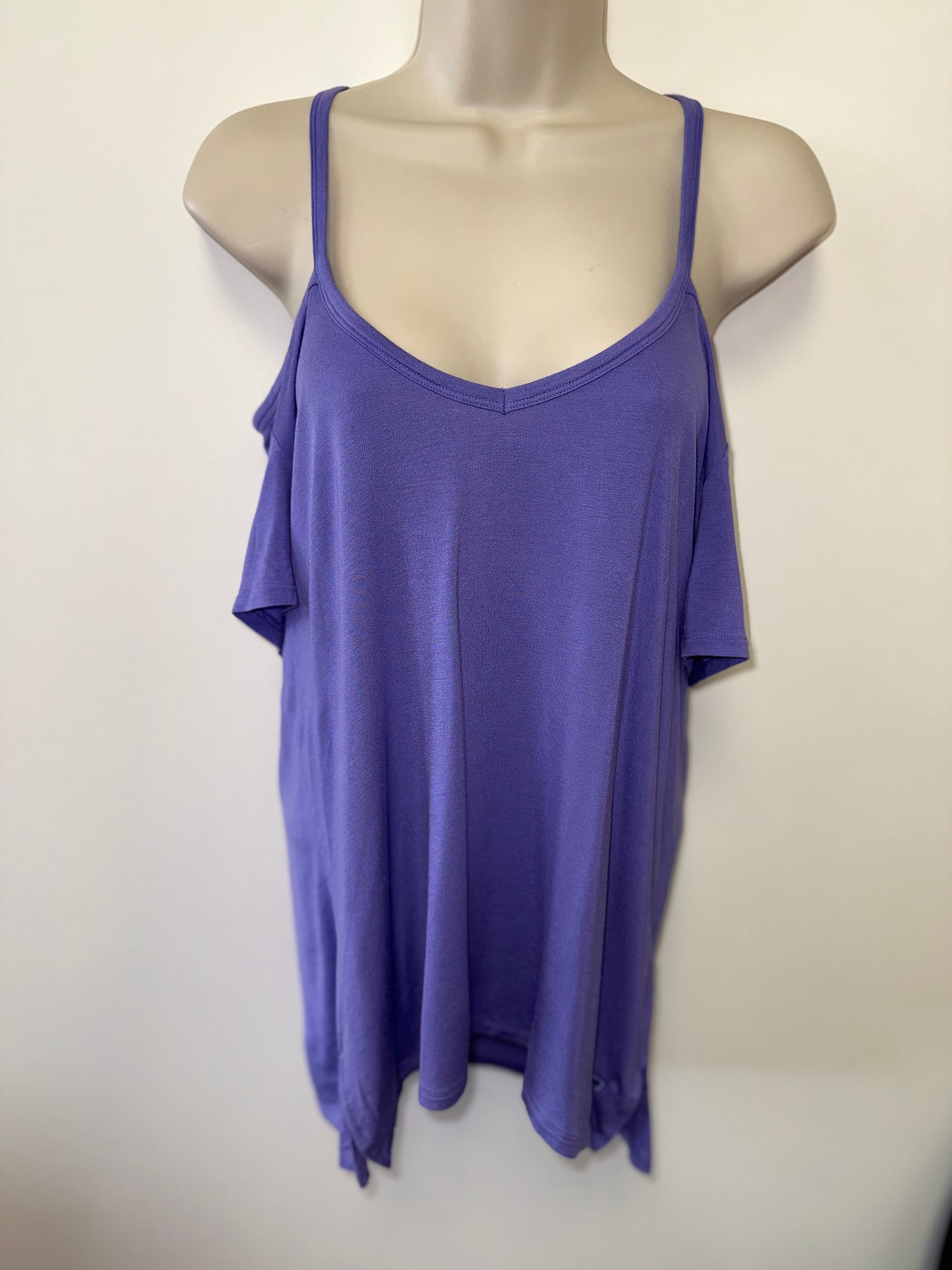 PINK Victoria's Secret (Small) Purple Super Soft Cold Shoulder Blouse