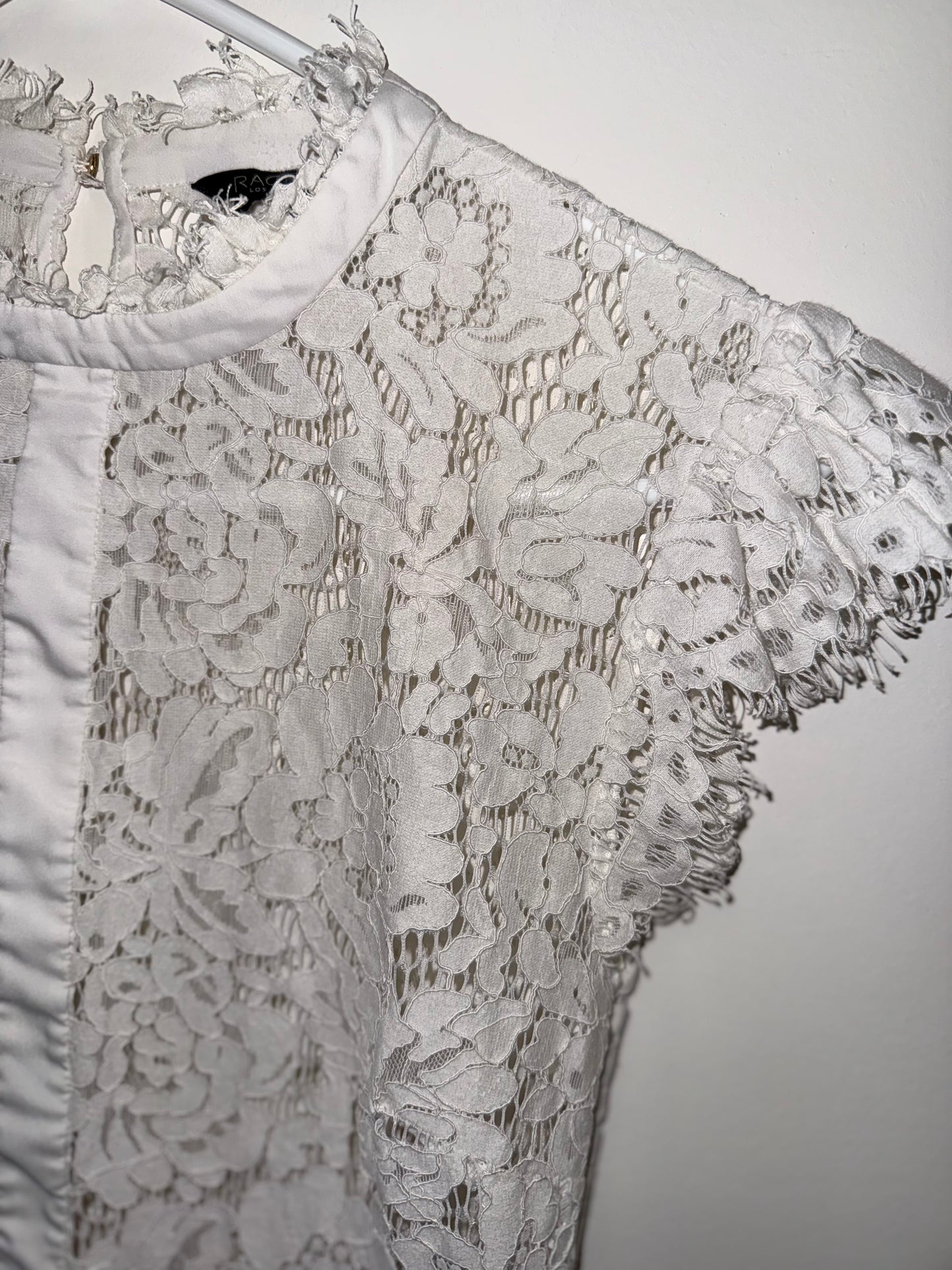 Rachel Zoe (4) White Lace Blouse