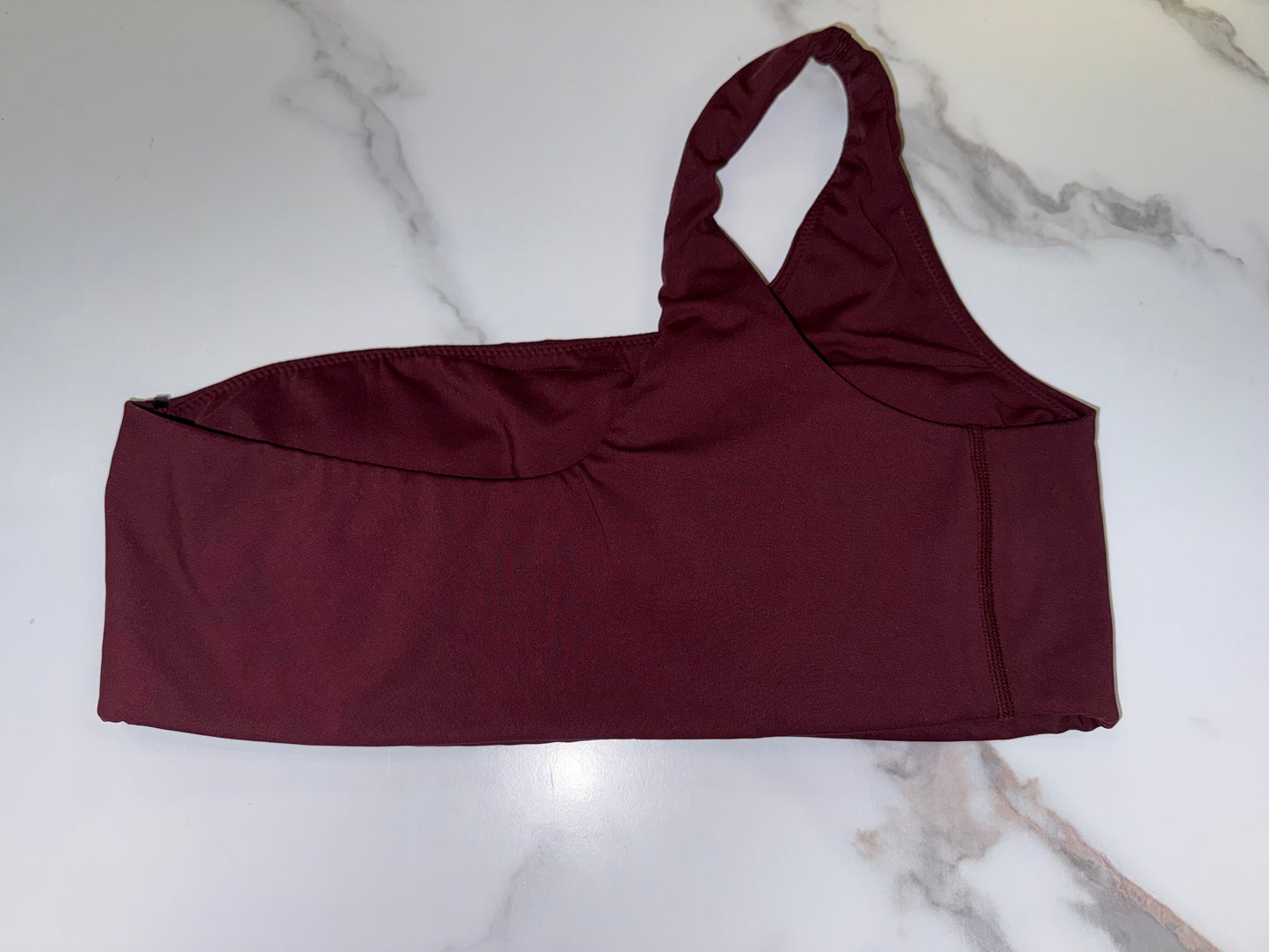 Aerie (Large) Maroon One Shoulder Sports Bra