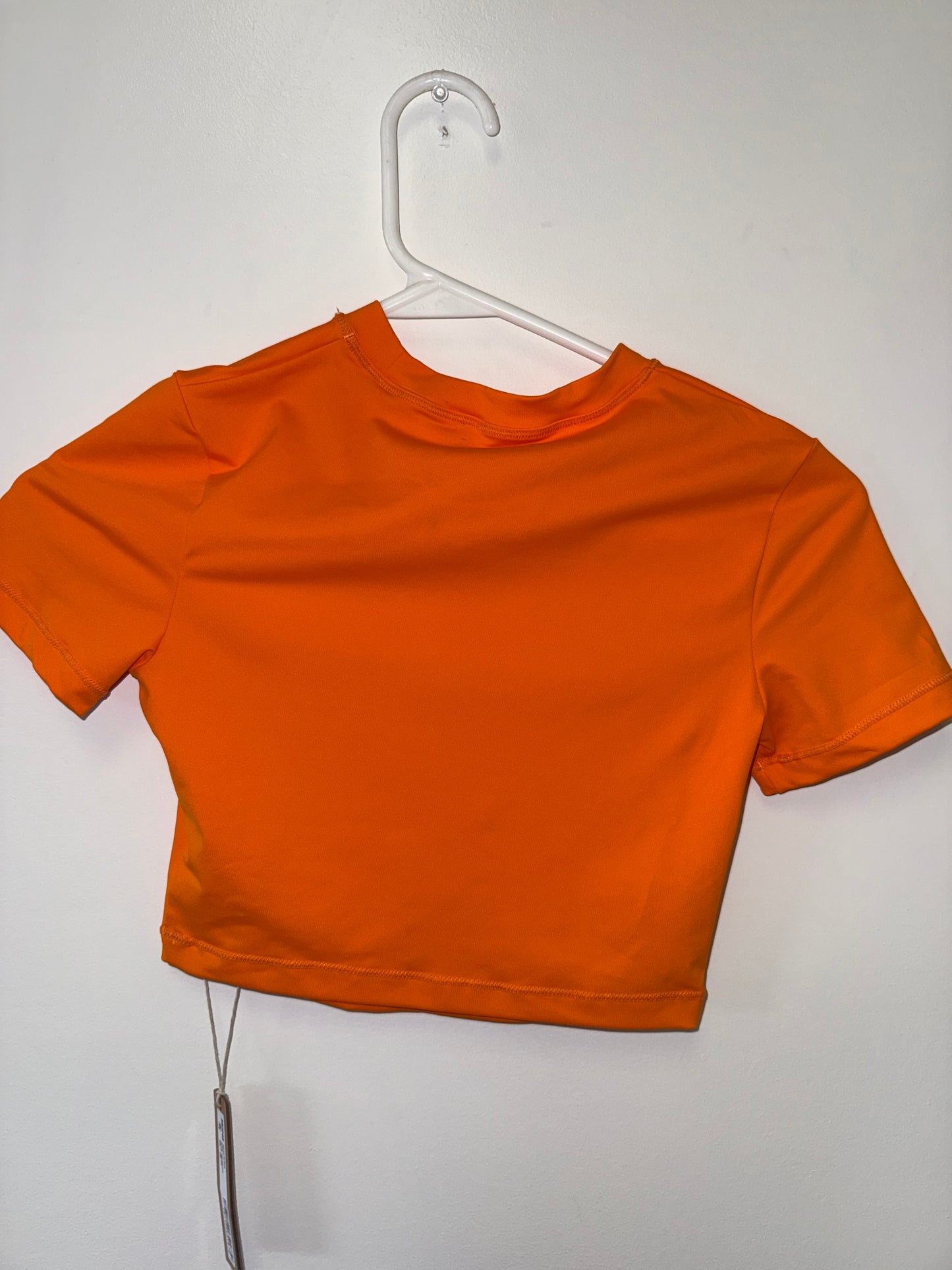 NWT SKIMS (XXS) Brand New Orange Recycled Swim Cropped Shirt