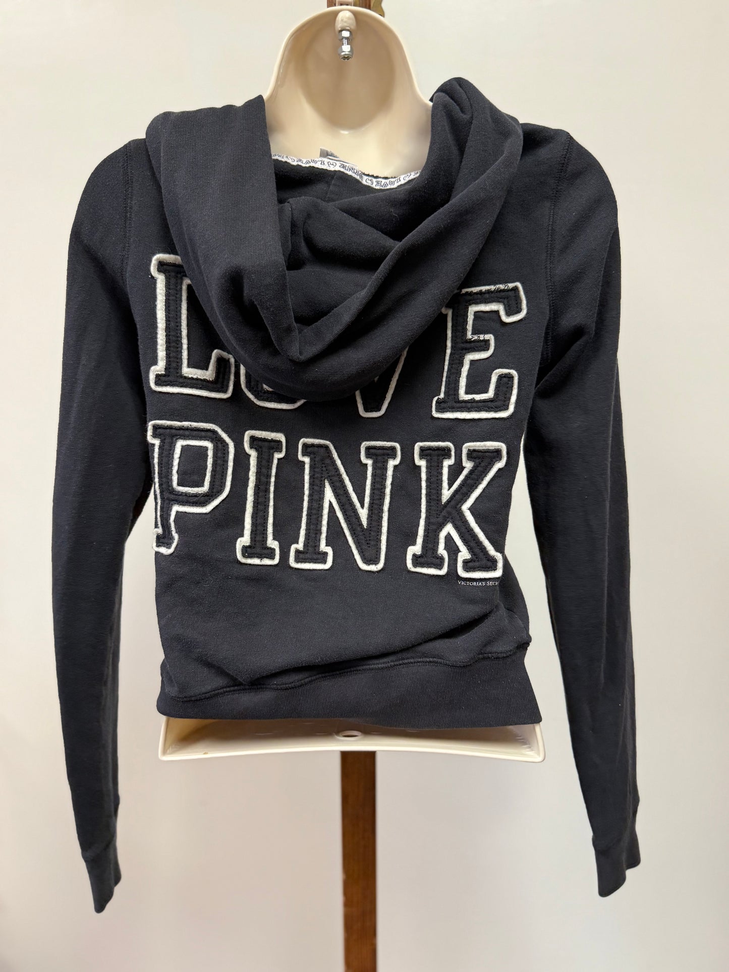 PINK Victoria's Secret (XS) Black/White Full Zip Up Jacket