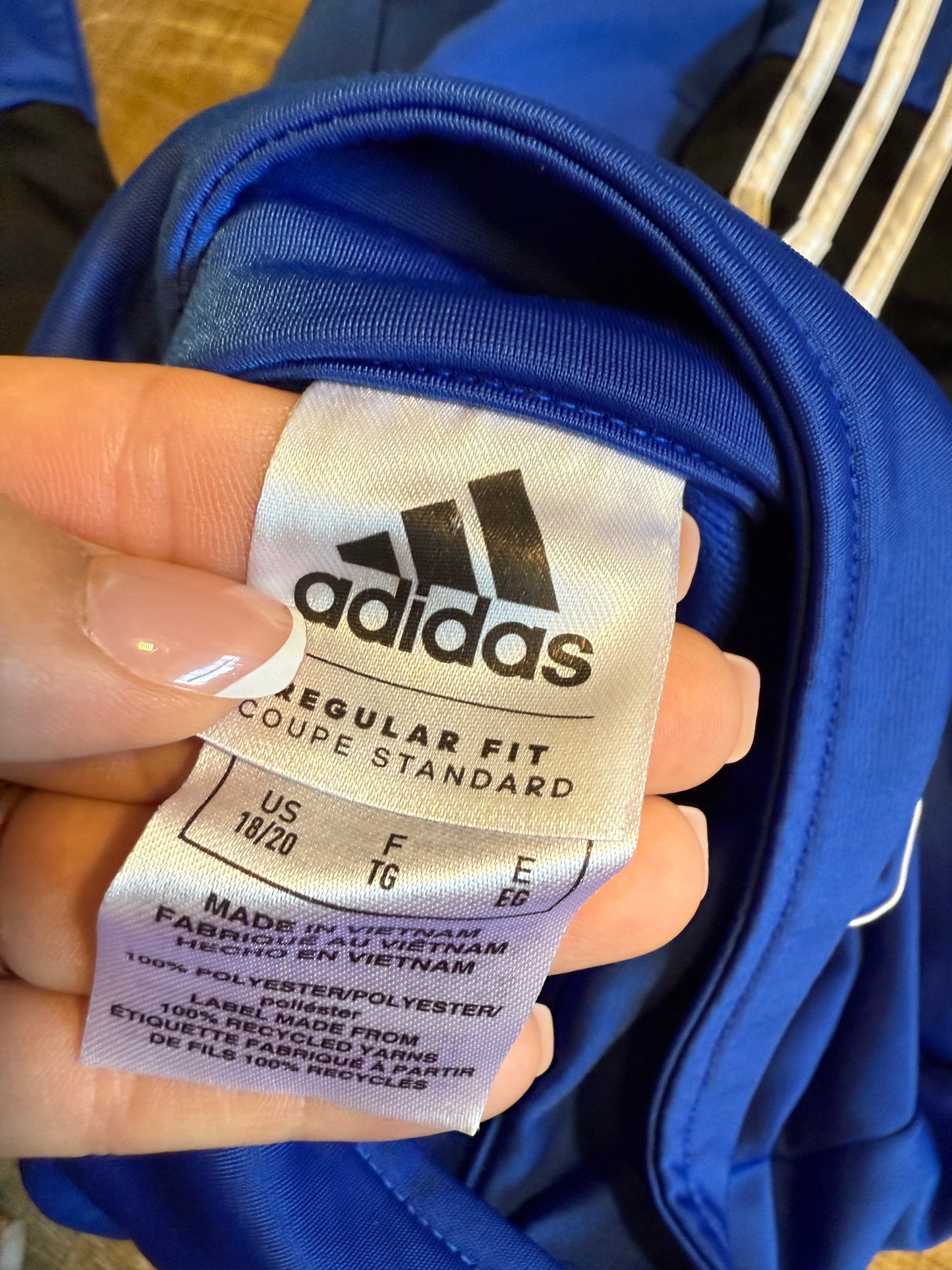 Adidas (18/20) Blue Sporty Zip Up Jacket