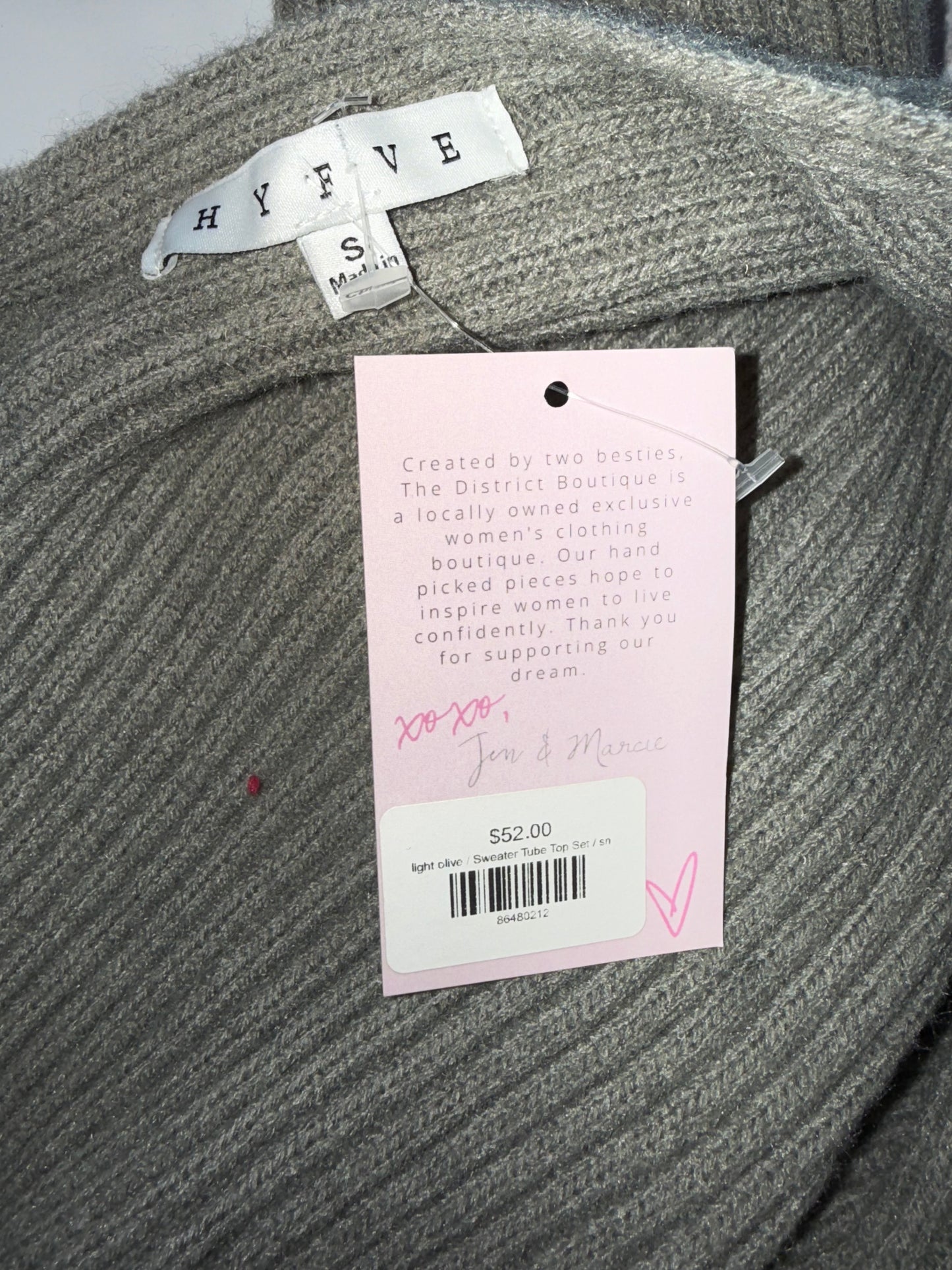 NWT HYFVE (Small) Brand New Grey Shrug Shoulder Sweater Cardigan