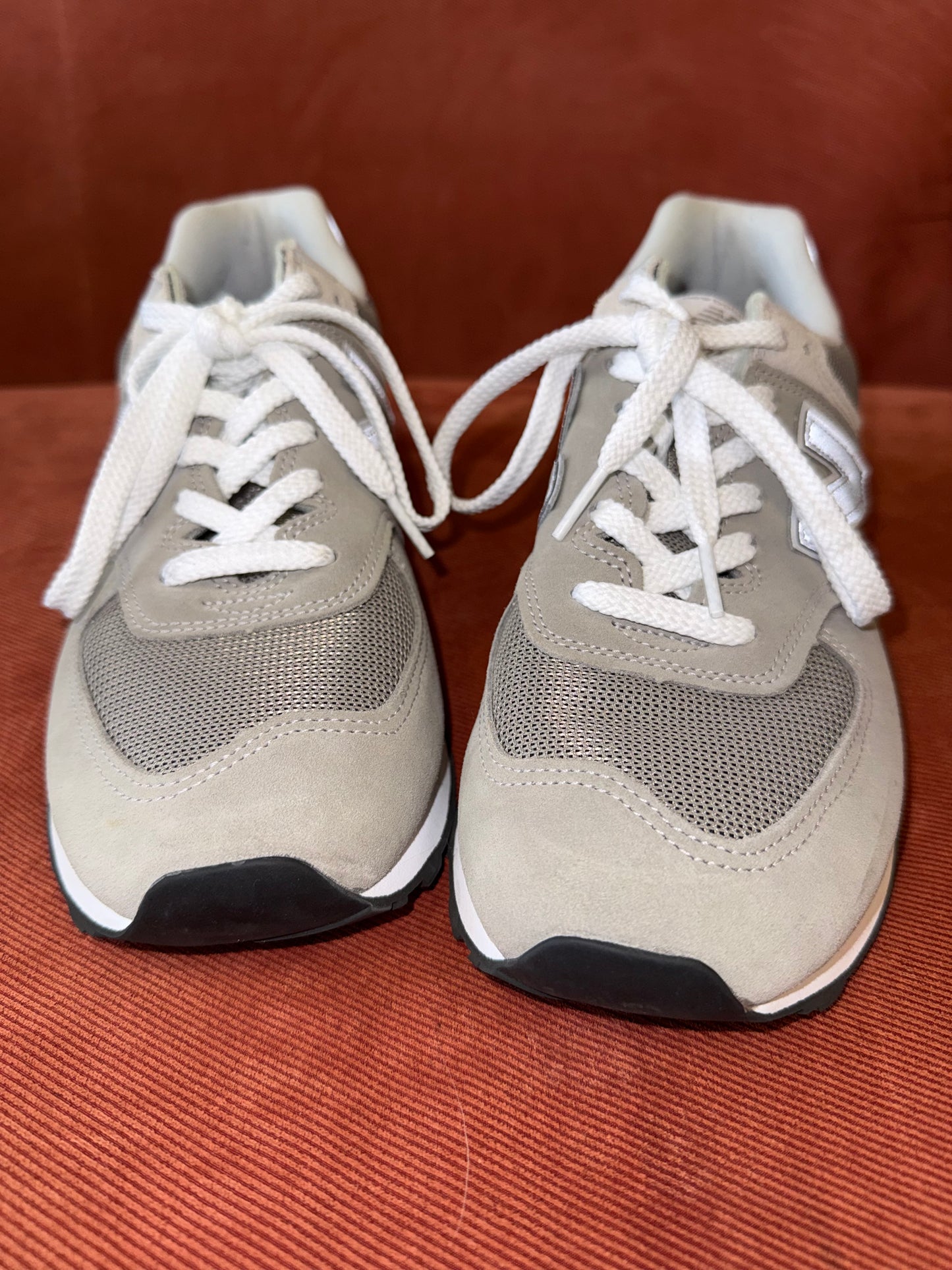 New Balance (9.5M or 11W) White//Grey 574 Classic Core Sneakers