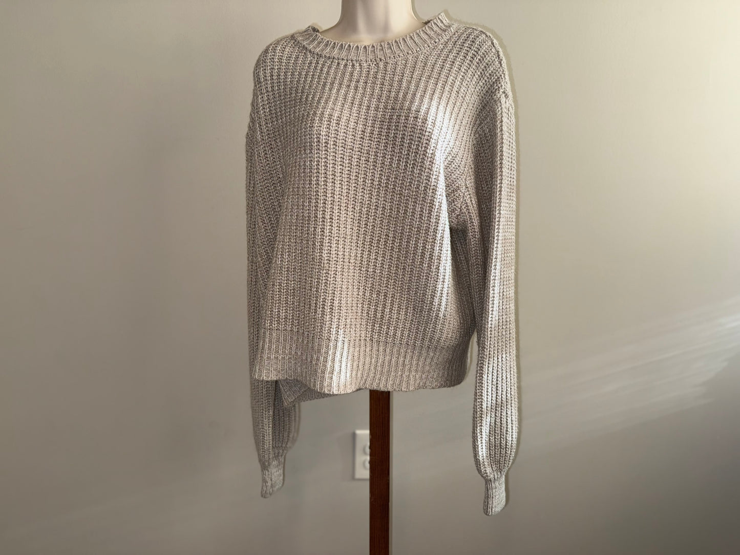 Zenana (Large) Cream Knit Sweater