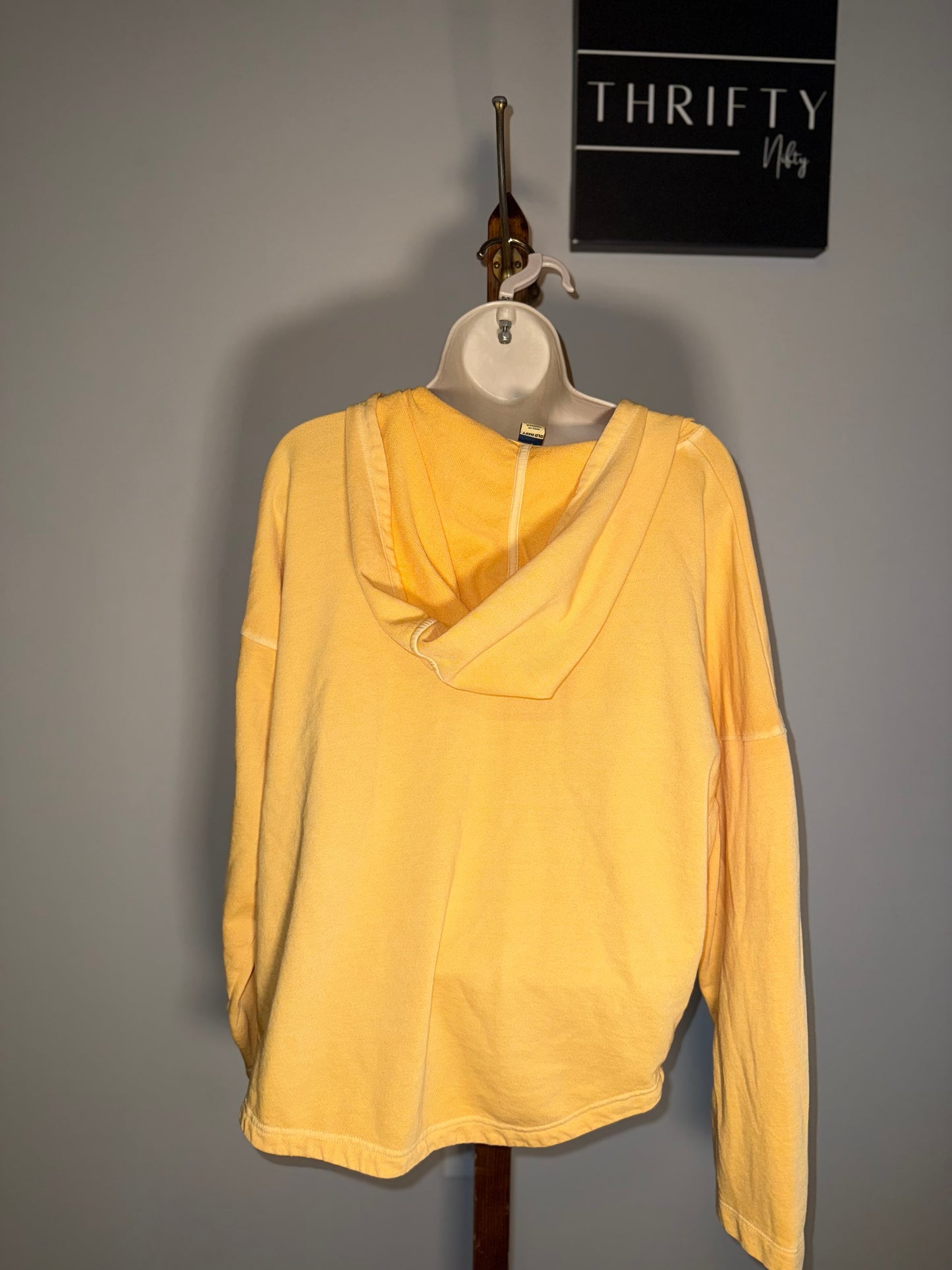 Old Navy (Medium) Yellow V-Neck Hoodie