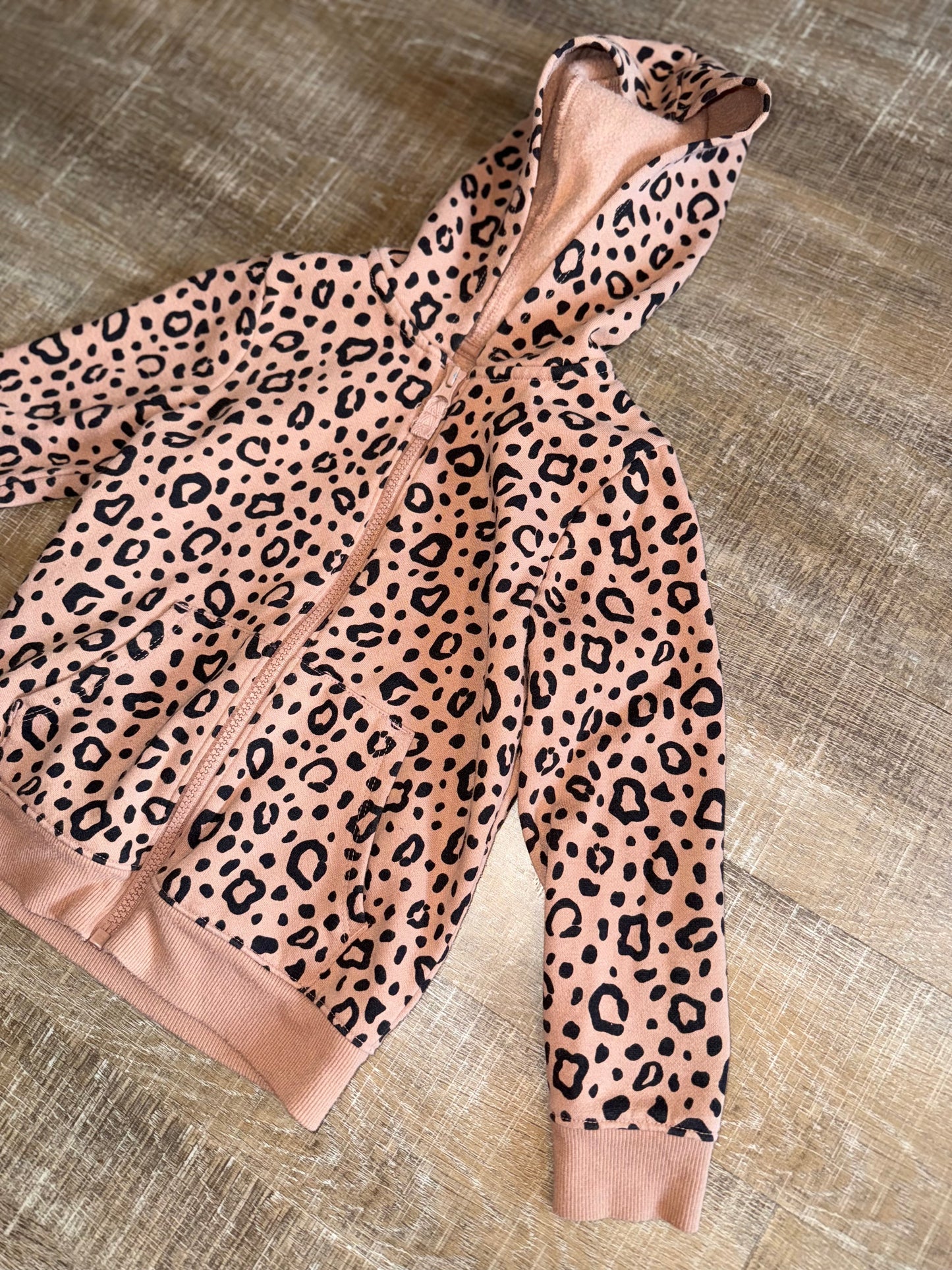 Cat & Jack (5T) Neutral Cheetah Print Jacket