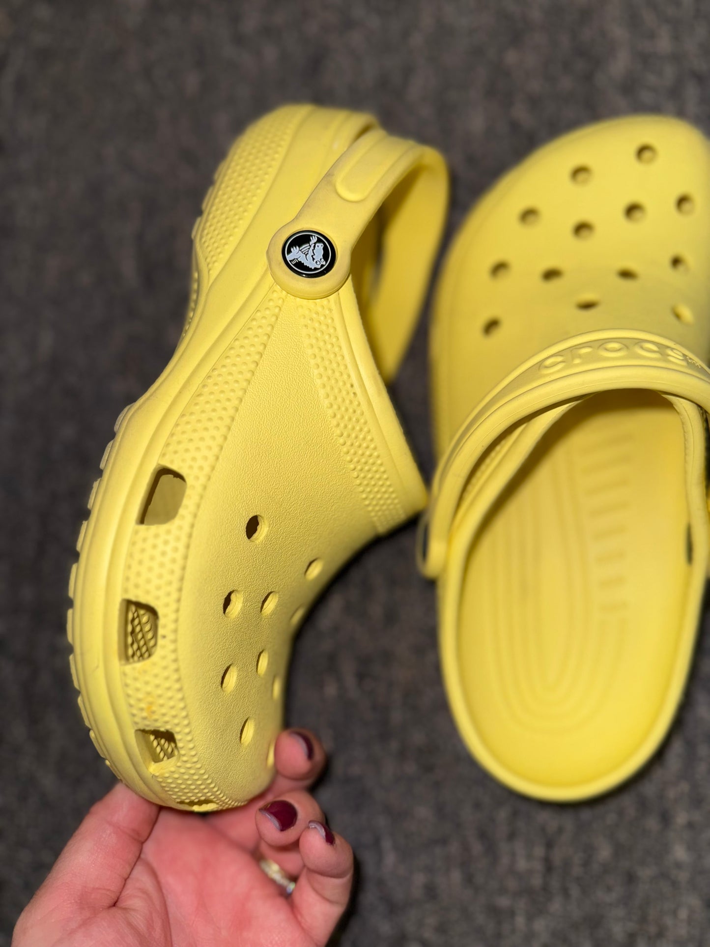 Crocs (7 Women's OR 5 Men's) Yellow Crocs