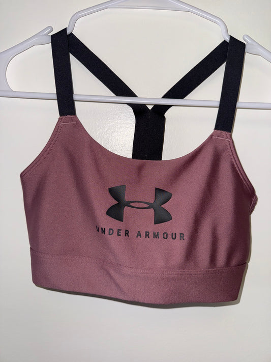 Under Armour (Small) Pink/Black Compression Sports Bra