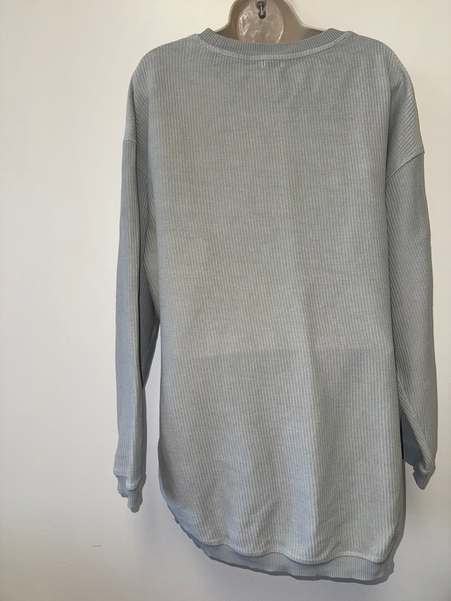Aerie (Small) Grey Soft Ribbed Oversized Crewneck