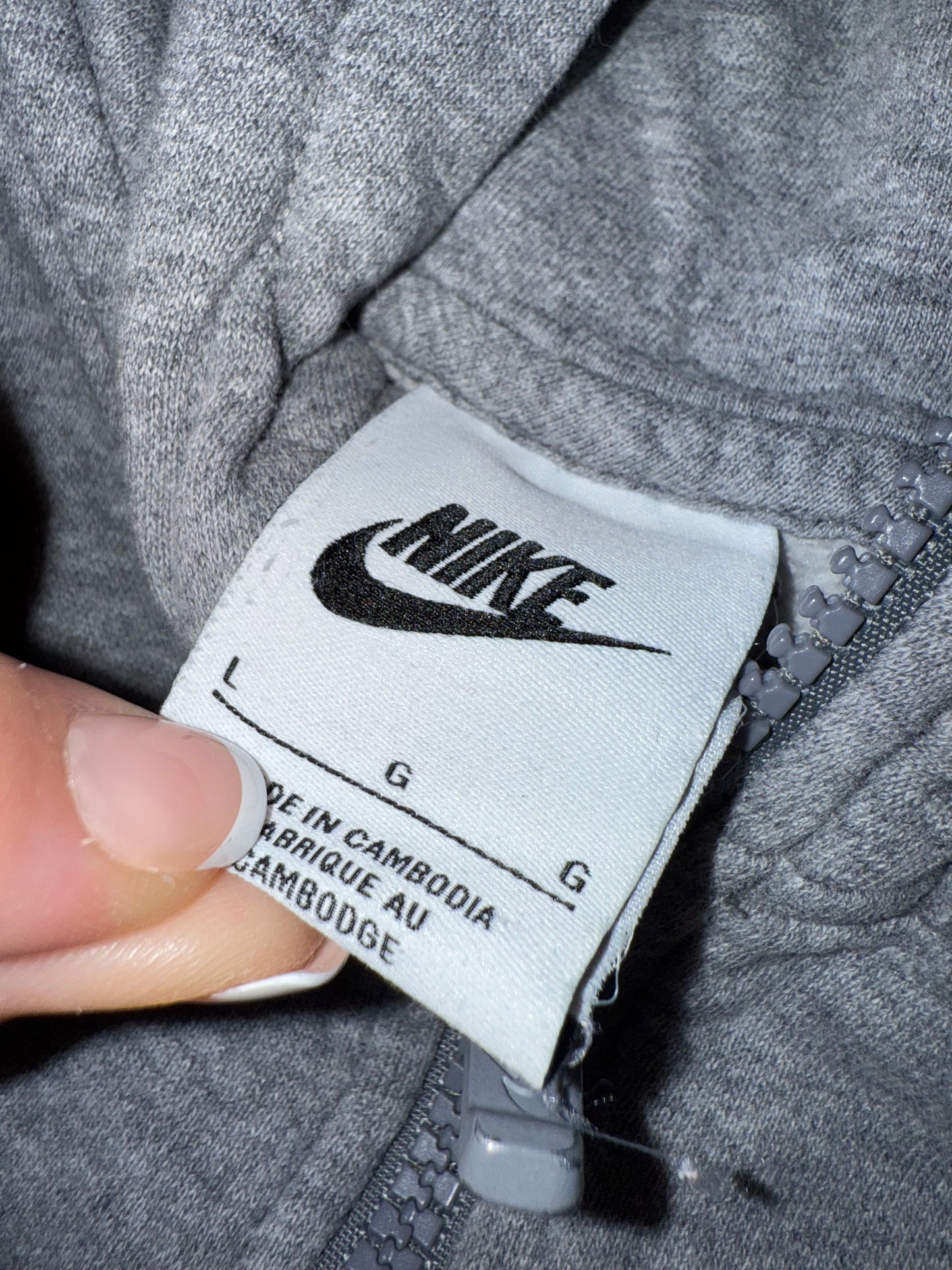 Nike (Kids Large) Grey Nike Zip Up Jacket