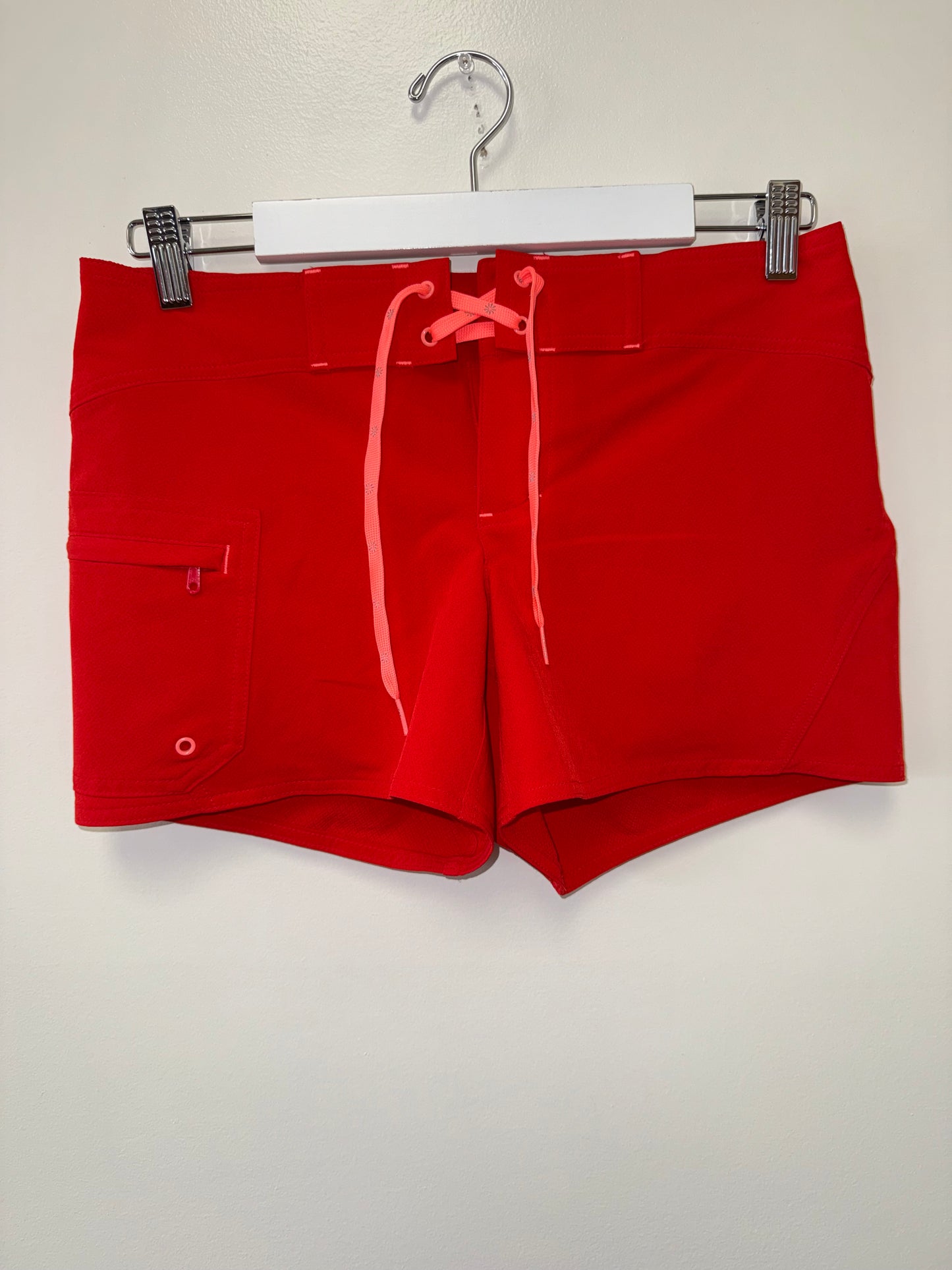 Athlete (4) Red Tied Up Waist Sporty Shorts