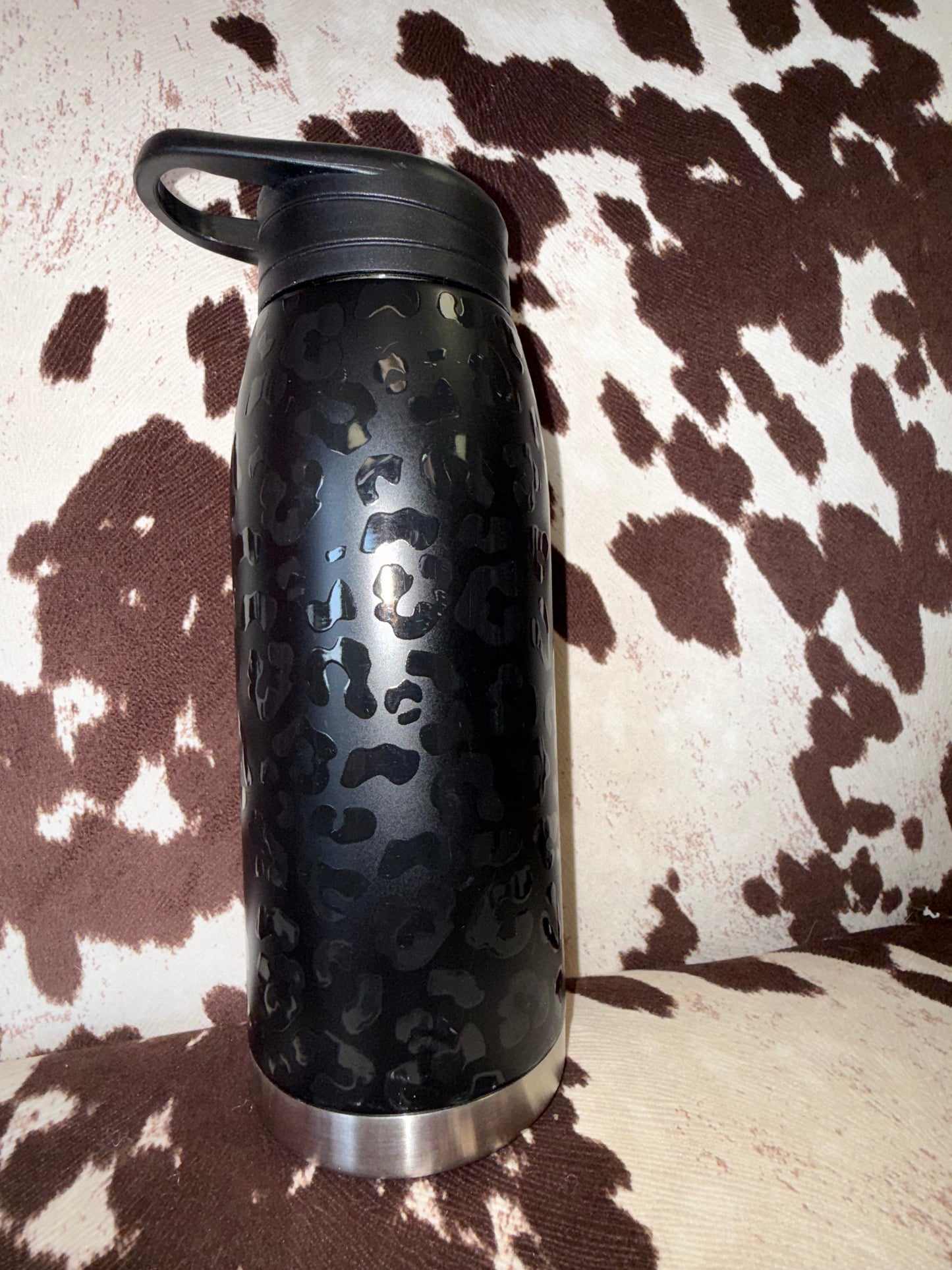 HydraPeak Black & Silver Cheetah Print Tumbler