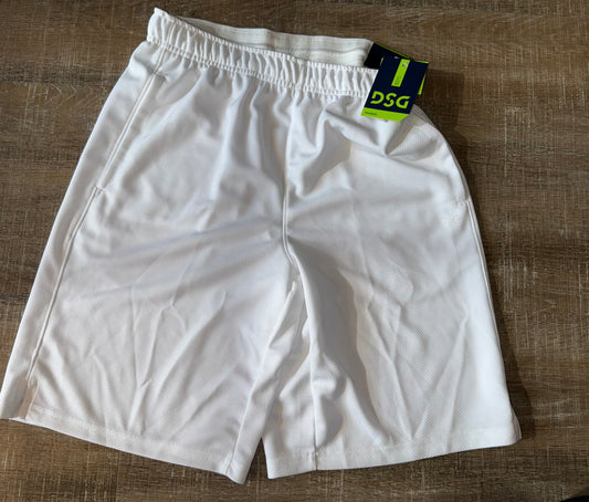 NWT DSG (Boys XL) Brand New White Training Athletic Fit Mesh Shorts