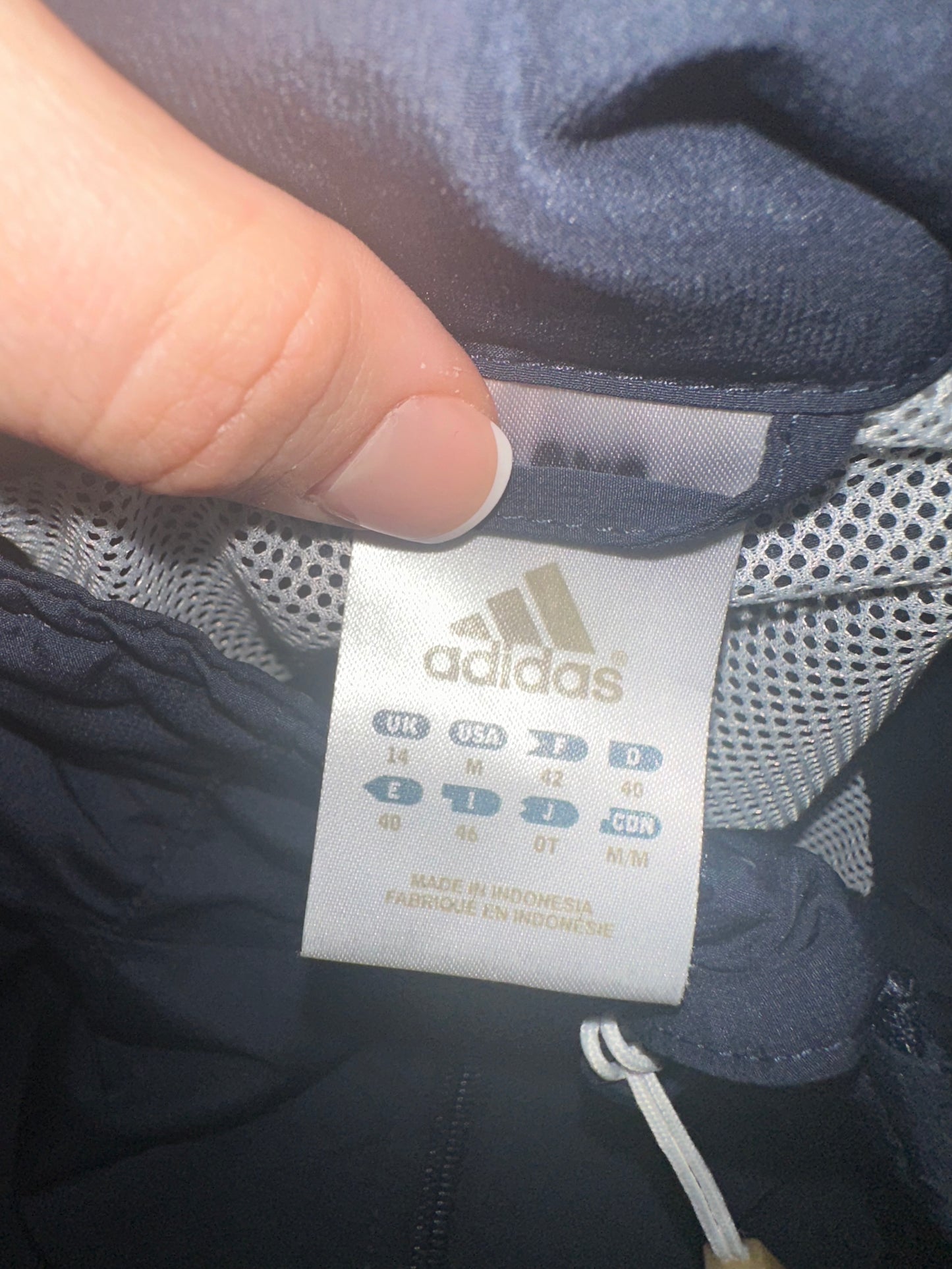 adidas (Medium) Navy Blue Lightweight Sporty Jacket