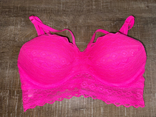 PINK VS (Small) Hot Pink Lace Bralette