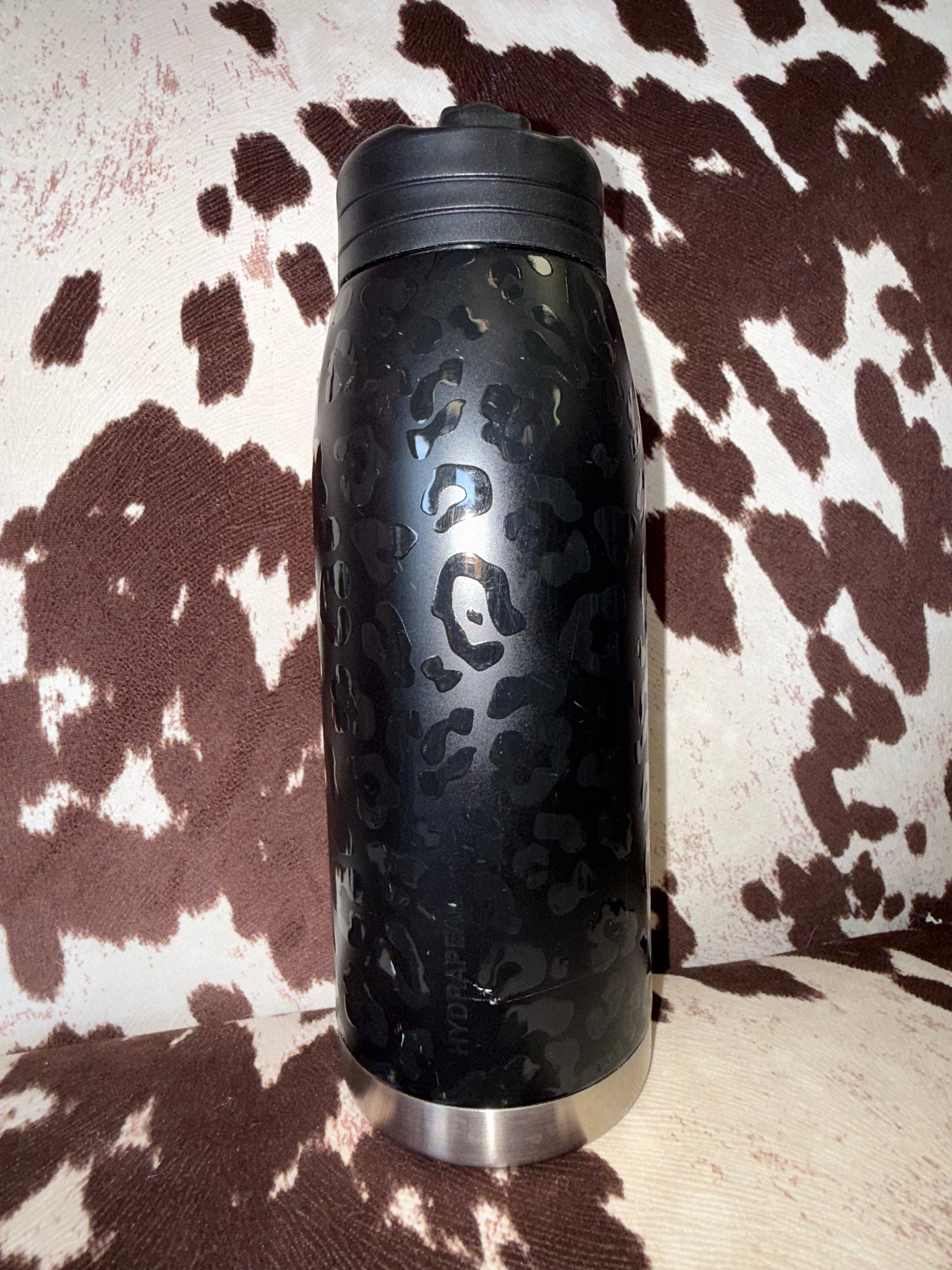 HydraPeak Black & Silver Cheetah Print Tumbler