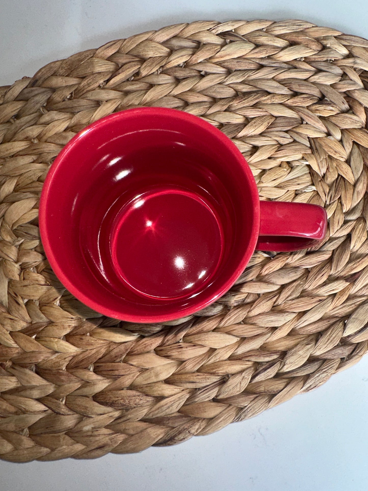 Red Heart Pattern Ceramic Coffee Mug