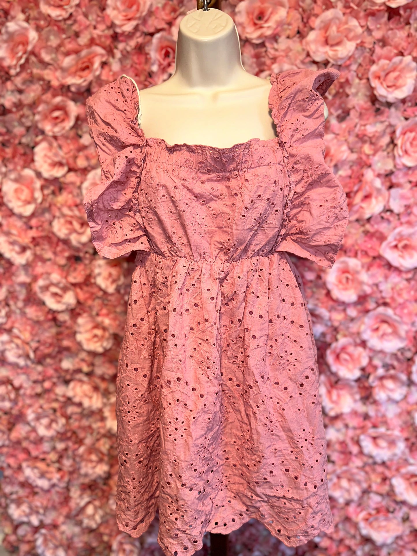 NWT Mustard Seed (Small) Brand New Pink Ruffle Midi Sleeveless Dress