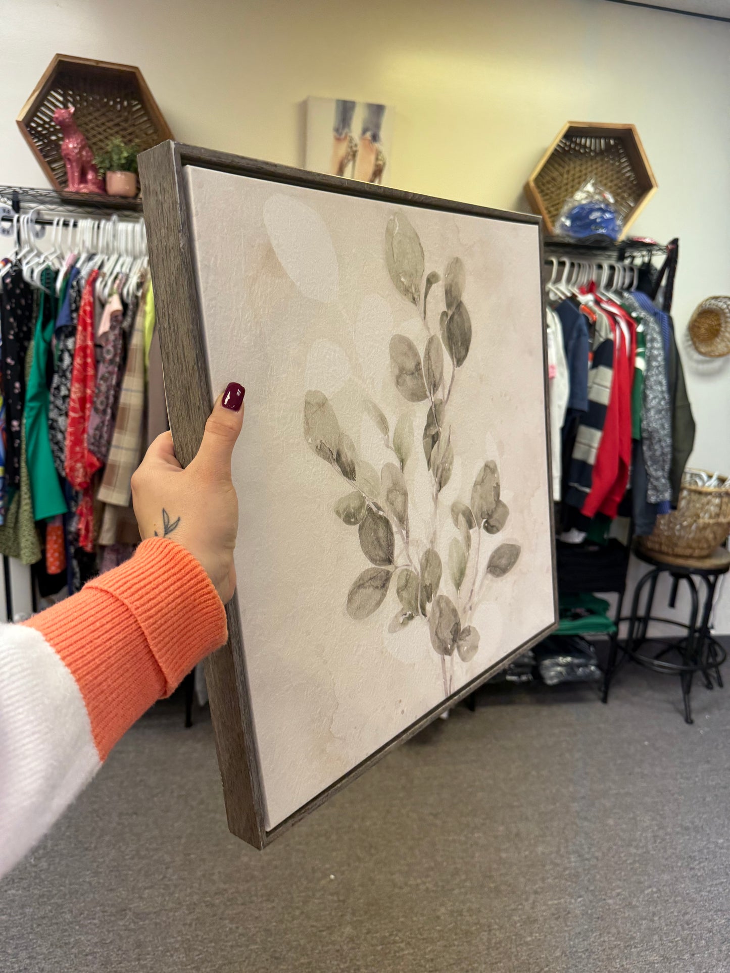 Neutral Greenery Canvas