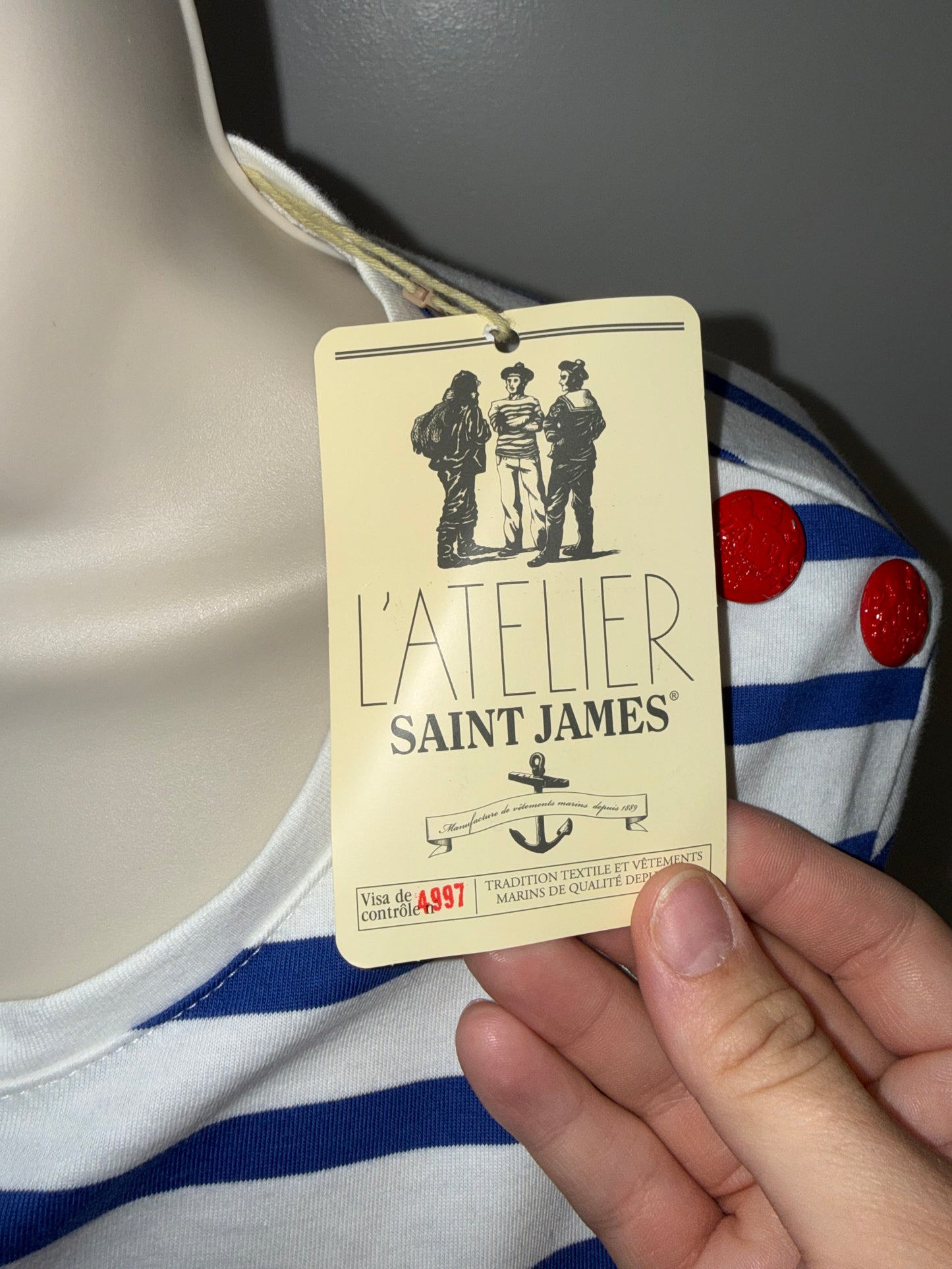 NWT Latelier Saint James (XS) Brand New Striped 'MATELOTE' Nautical Tee