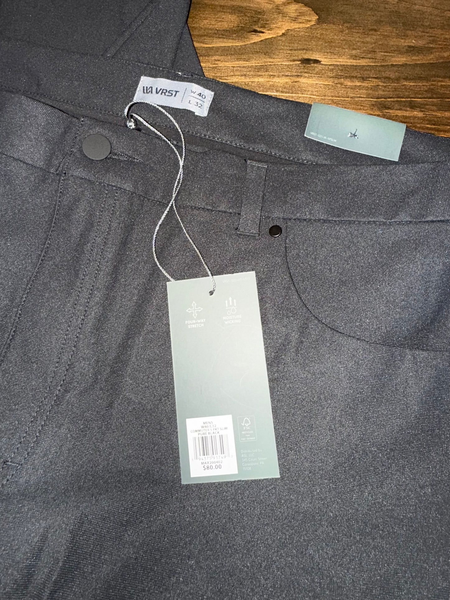 NWT VRST (40W // 32L) Brand New Dark Grey Slim Fit Pants