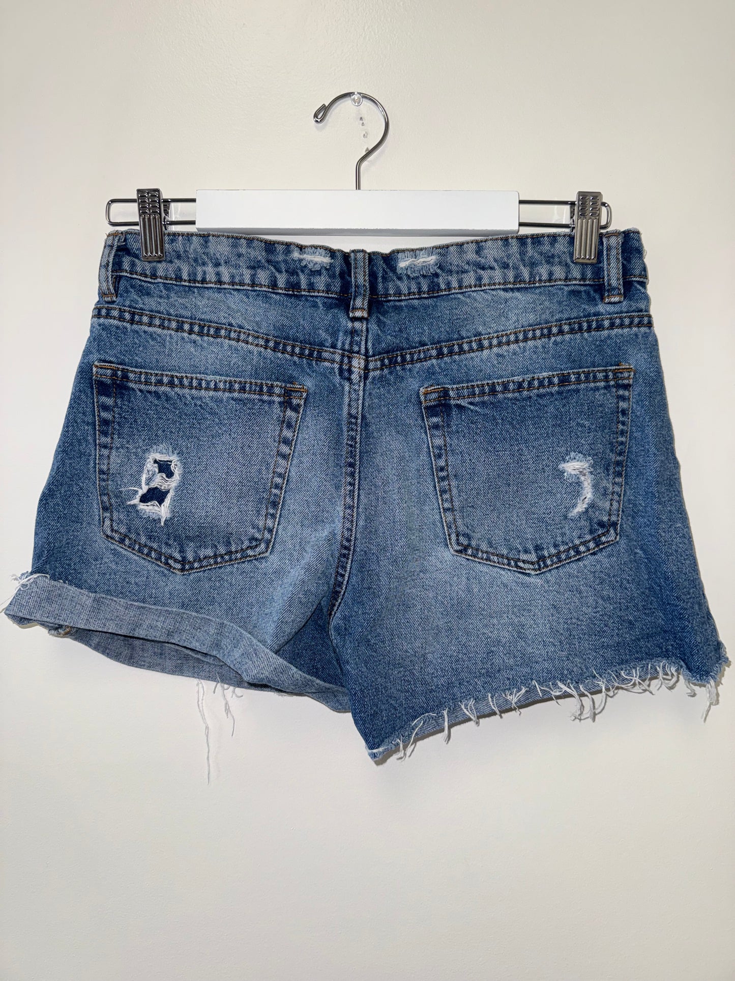 Britney Boyfriend Distressed Denim Jean Shorts