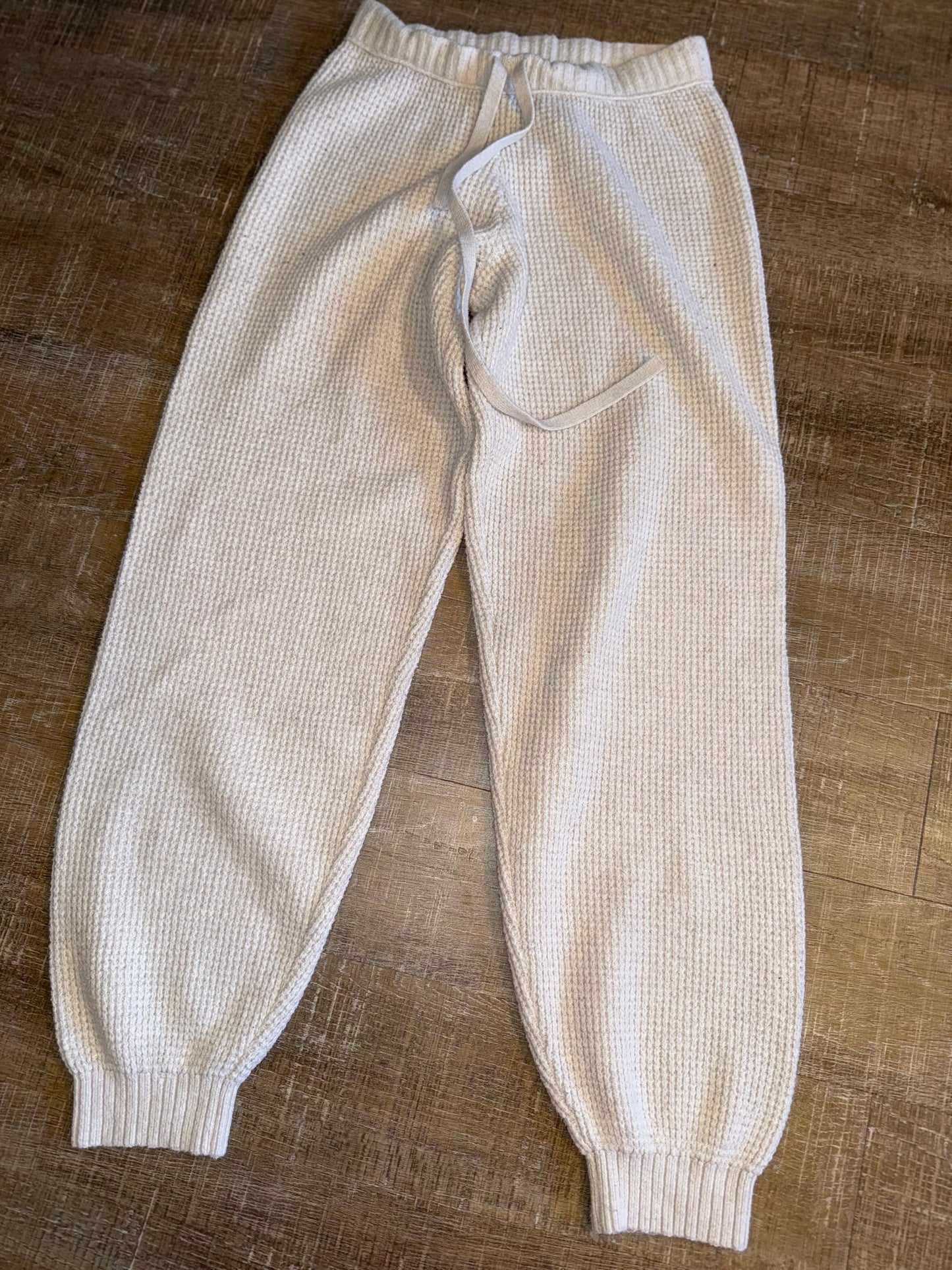 aerie (XXS) Cream Knit Jogger Bottoms
