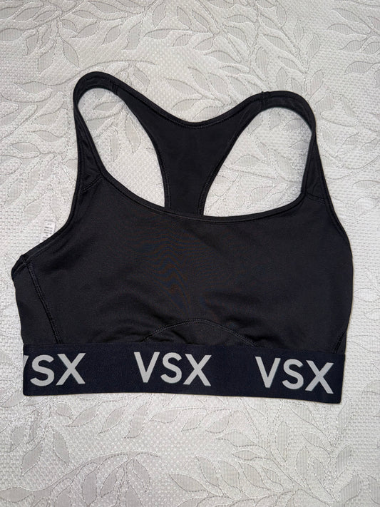 Victoria's Sport (Small) Black Sports Bra with White VSX Logo Band